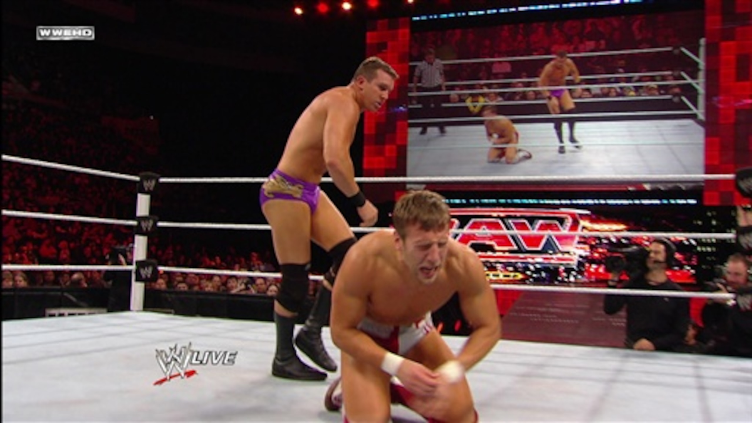 Ted Dibiase and Daniel Bryan on an episode of Raw from this past year.
