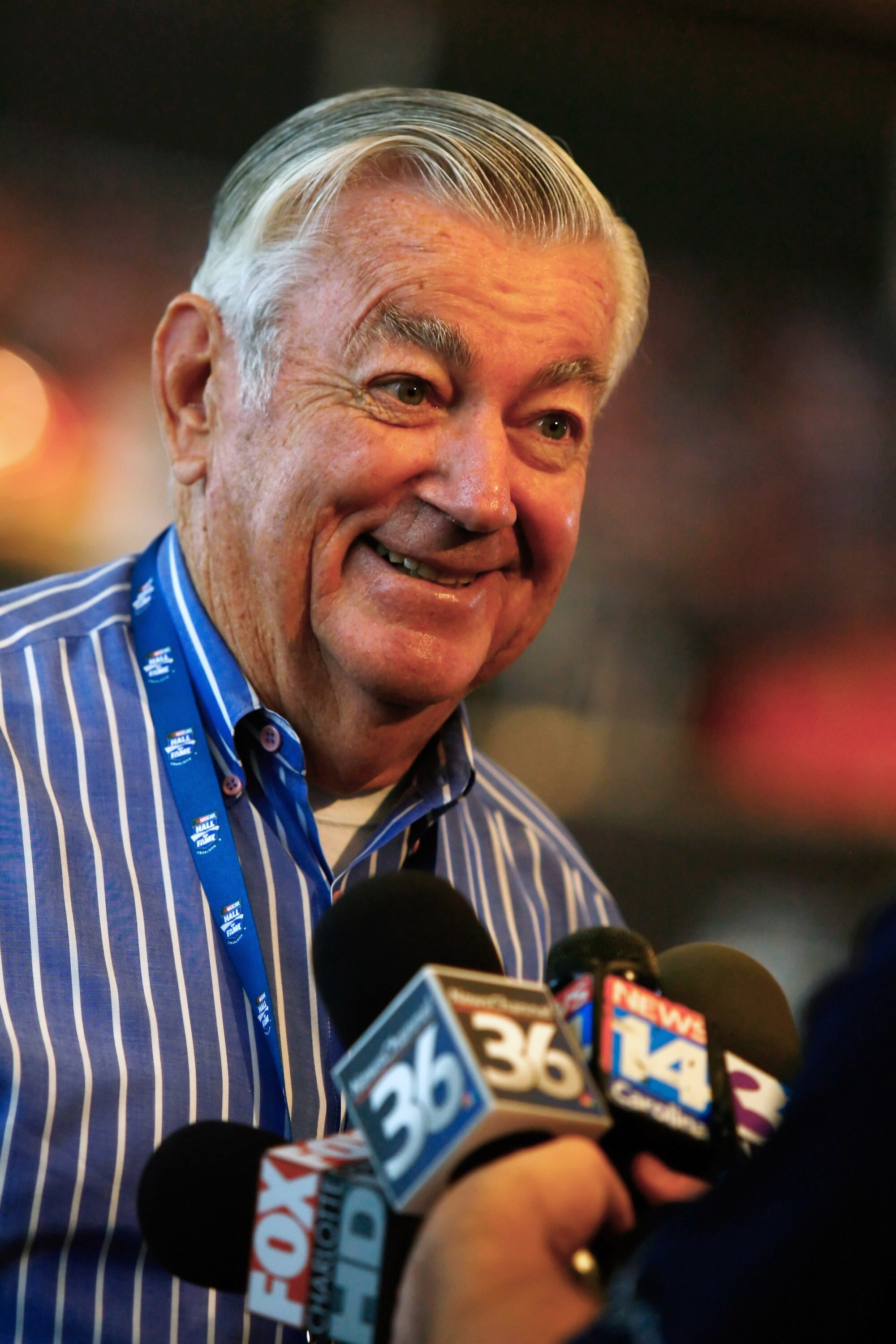 CHARLOTTE, NC - OCTOBER 13:  Former NASCAR driver Bobby Allison speaks with the media during NASCAR Hall of Fame Voting Day at the NASCAR Hall of Fame on October 13, 2010 in Charlotte, North Carolina.  (Photo by Jason Smith/Getty Images for NASCAR)