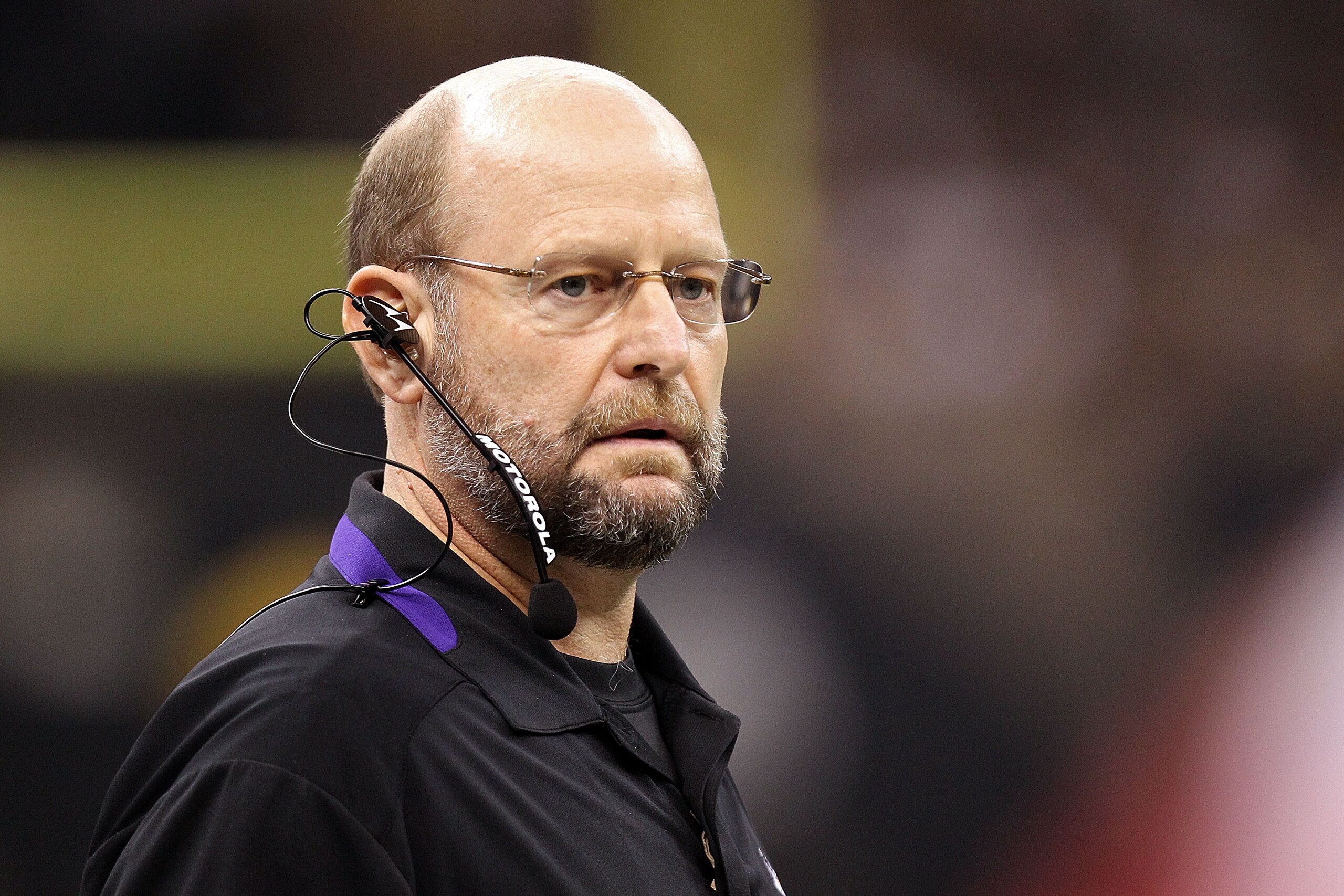 NEW ORLEANS - JANUARY 24: Head coach Brad Childress of the Minnesota Vikings looks on against the New Orleans Saints during the NFC Championship Game at the Louisana Superdome on January 24, 2010 in New Orleans, Louisiana. (Photo by Ronald Martinez/Gett NEW ORLEANS - JANUARY 24: Head coach Brad Childress of the Minnesota Vikings looks on against the New Orleans Saints during the NFC Championship Game at the Louisana Superdome on January 24, 2010 in New Orleans, Louisiana. (Photo by Ronald Martinez/Gett