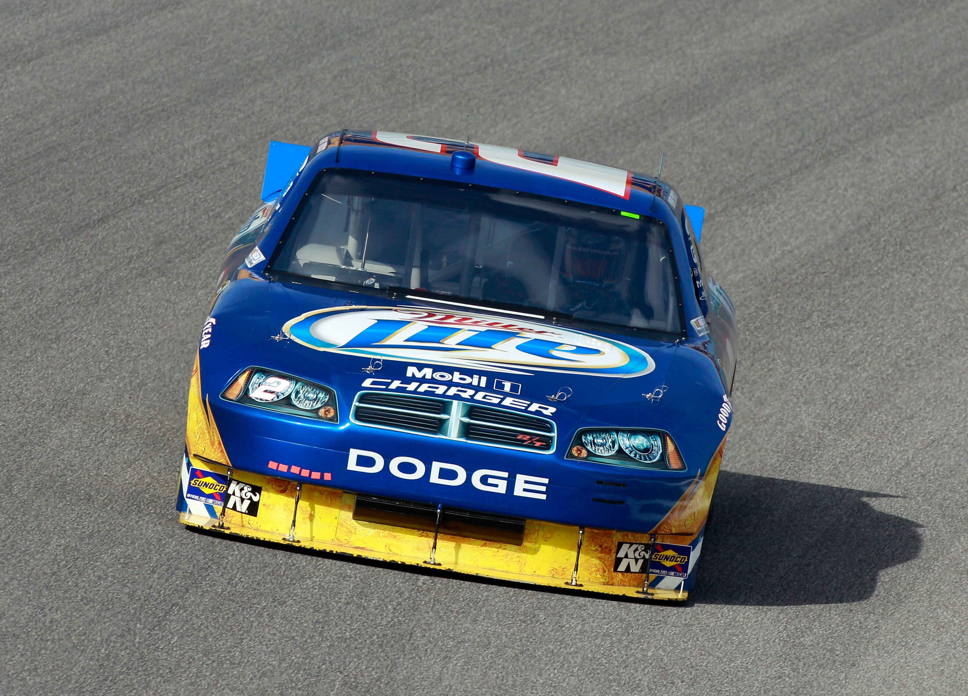 HOMESTEAD, FL - NOVEMBER 19:  Kurt Busch, driver of the #2 Miller Lite Dodge, practices for the NASCAR Sprint Cup Series Ford 400 at Homestead-Miami Speedway on November 19, 2010 in Homestead, Florida.  (Photo by Sam Greenwood/Getty Images for NASCAR)