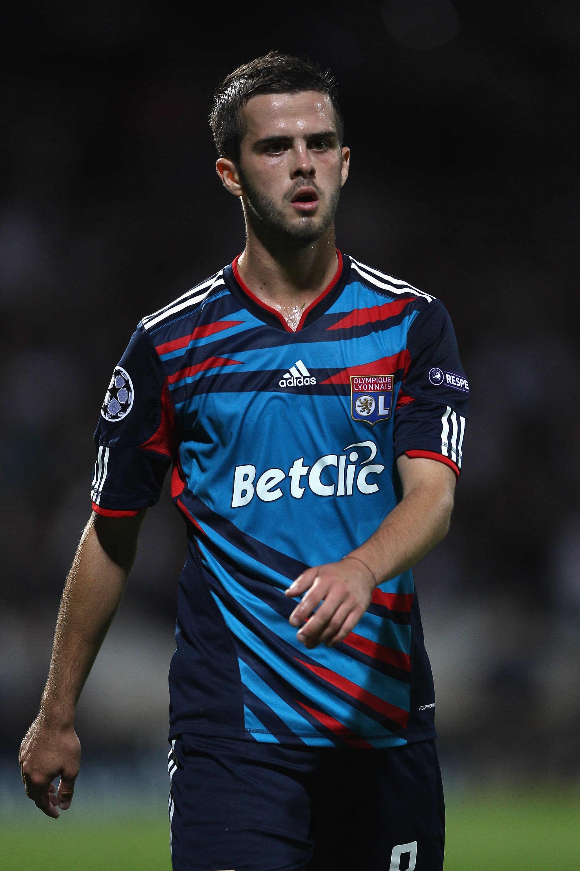 LYON, FRANCE - SEPTEMBER 14: Miralem Pjanic of Lyon during the UEFA Champions League Group B match between Olympique Lyonnais and FC Schalke 04 at the Stade de Gerland on September 14, 2010 in Lyon, France.  (Photo by Michael Steele/Getty Images)