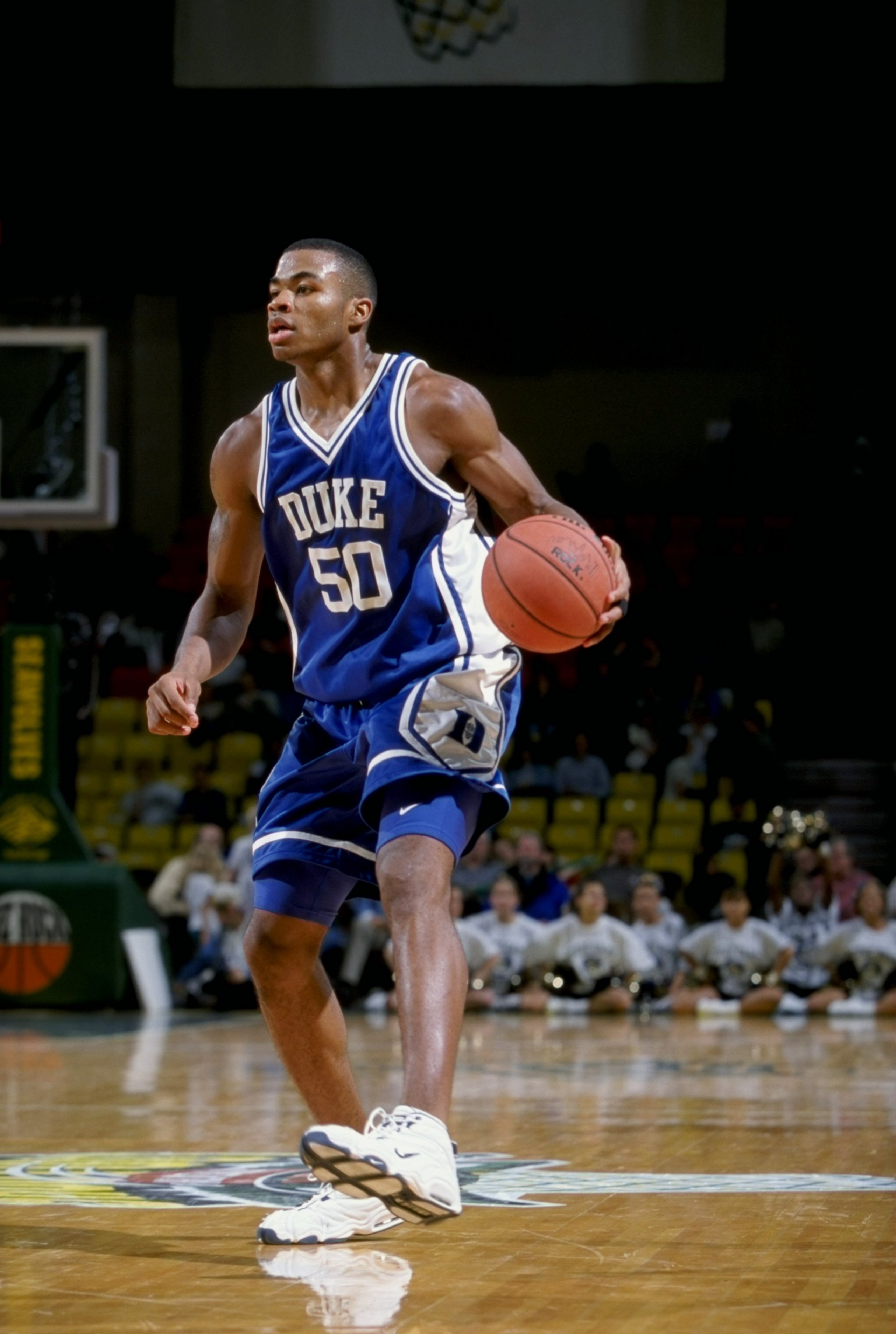 25 Nov 1998: Corey Maggette #50 of the Duke Blue Devils in action during the Carrs Great Alaska Shootout Game against the Notre Dame Fighting Irish at the Sullivan Arena in Anchorage, Alaska. Duke defeated Notre Dame 111-82. Mandatory Credit: Todd Warshaw