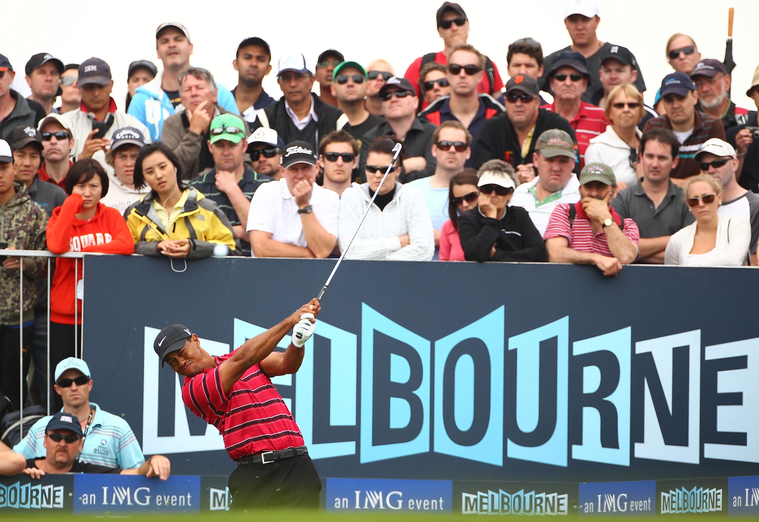 MELBOURNE, AUSTRALIA - NOVEMBER 14: Tiger Woods of the USA tees off during day four of the Australian Masters at The Victoria Golf Club on November 14, 2010 in Melbourne, Australia. (Photo by Robert Cianflone/Getty Images) MELBOURNE, AUSTRALIA - NOVEMBER 14: Tiger Woods of the USA tees off during day four of the Australian Masters at The Victoria Golf Club on November 14, 2010 in Melbourne, Australia. (Photo by Robert Cianflone/Getty Images)