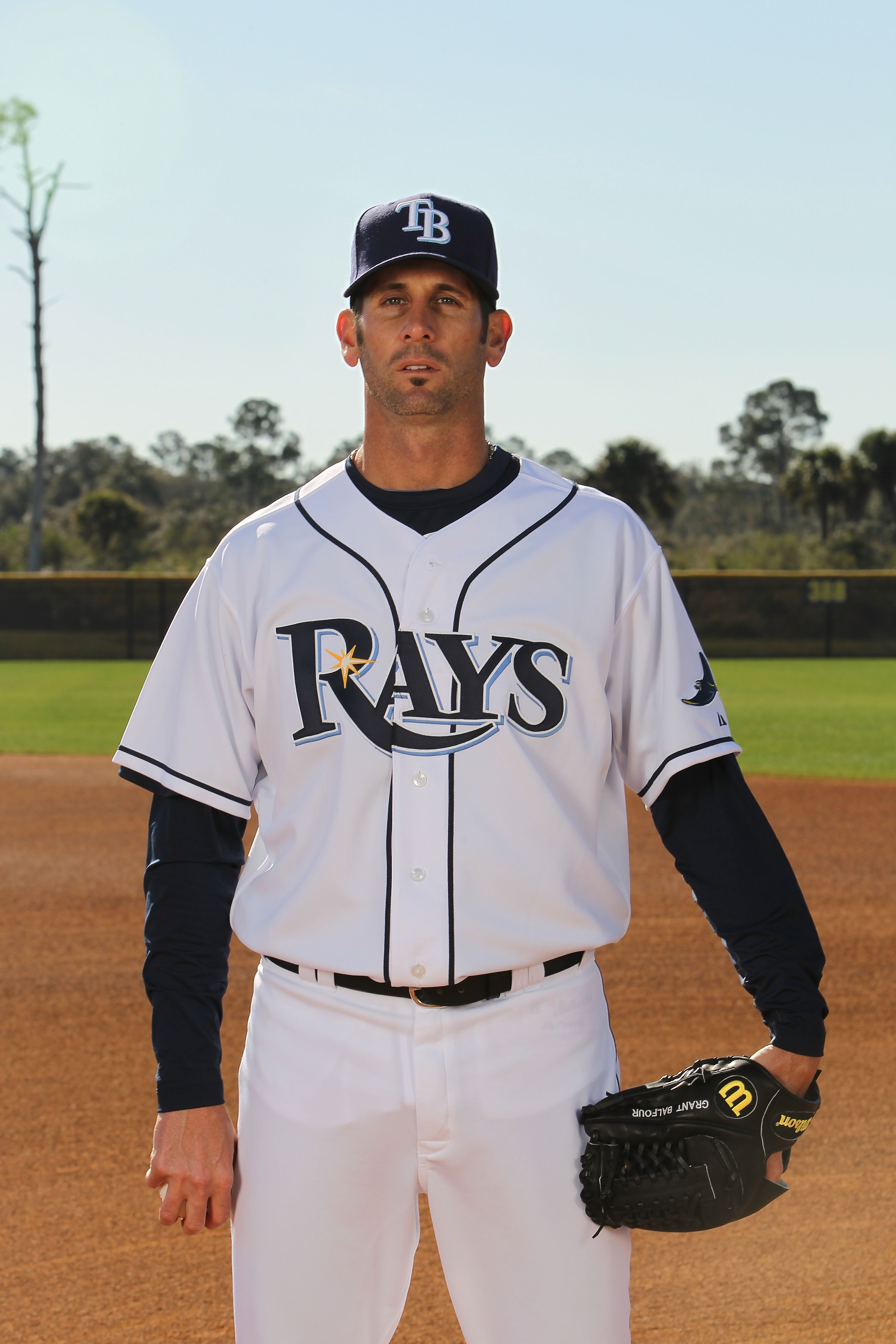 PORT CHARLOTTE, FL - FEBRUARY 26:  Grant Balfour #50 of the Tampa Bay Rays poses for a photo during Spring Training Media Photo Day at Charlotte County Sports Park on February 26, 2010 in Port Charlotte, Florida.  (Photo by Nick Laham/Getty Images)