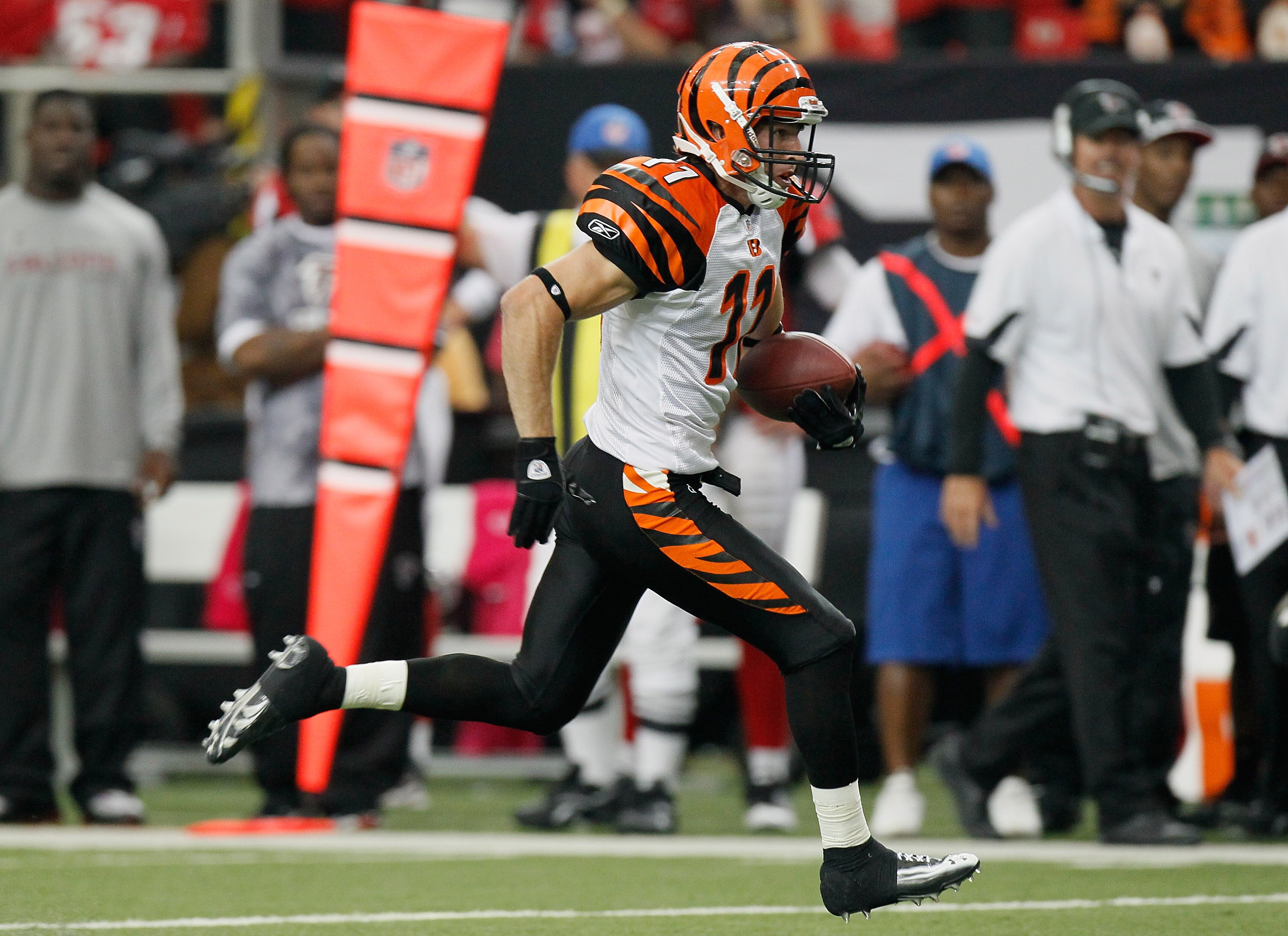 ATLANTA - OCTOBER 24:  Jordan Shipley #11 of the Cincinnati Bengals against the Atlanta Falcons at Georgia Dome on October 24, 2010 in Atlanta, Georgia.  (Photo by Kevin C. Cox/Getty Images)
