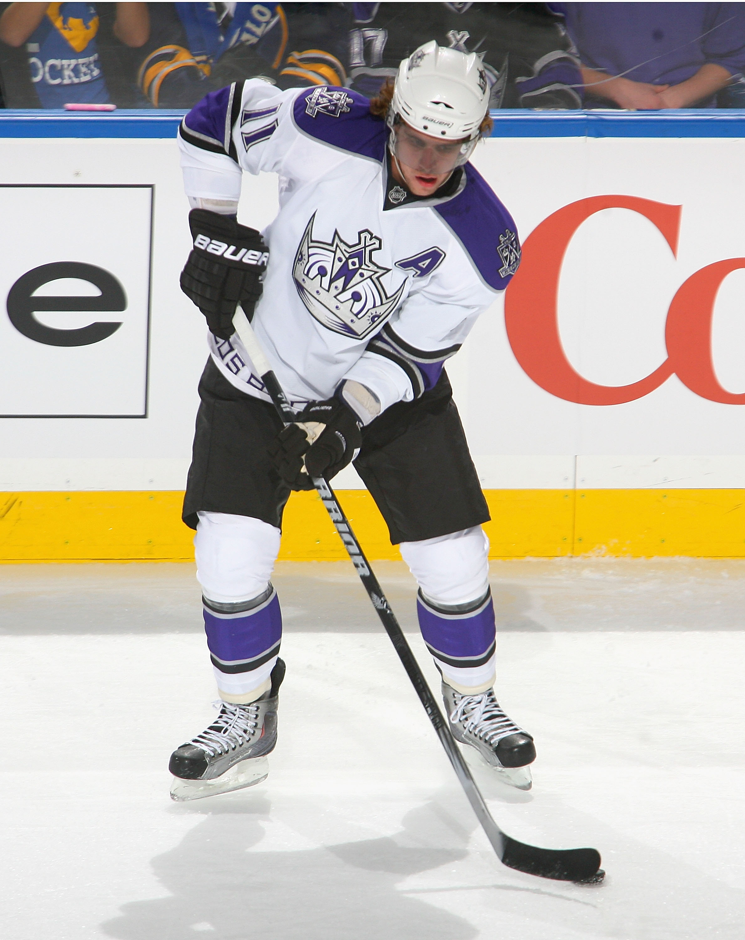 BUFFALO, NY - NOVEMBER 19:  Anze Kopitar #11 of the Los Angeles Kings skates against the Buffalo Sabres at HSBC Arena on November 19, 2010 in Buffalo, New York.  (Photo by Rick Stewart/Getty Images)