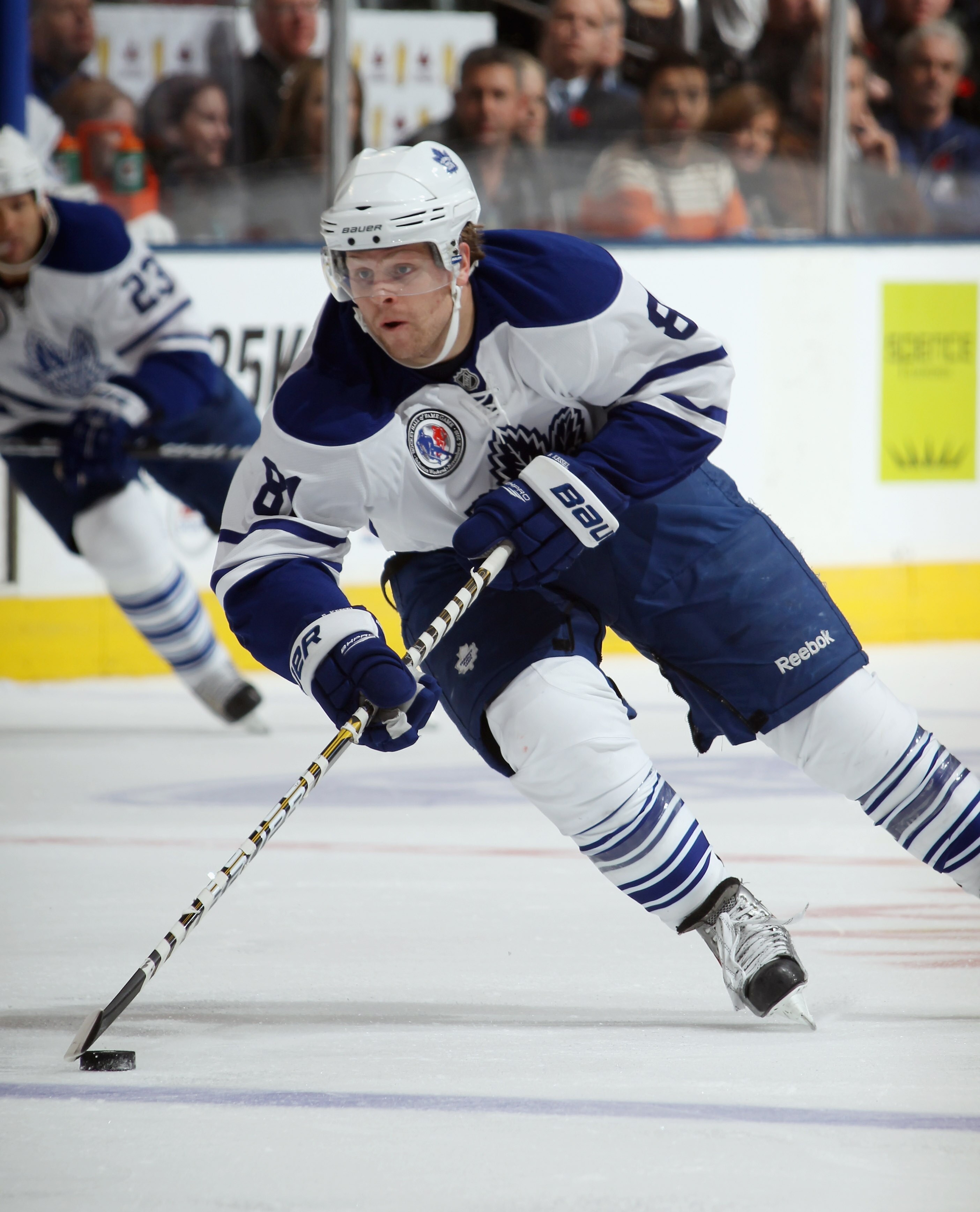 TORONTO, ON - NOVEMBER 06:  Phil Kessel #81 of the Toronto Maple Leafs skates against the Buffalo Sabres at the Air Canada Centre on November 6, 2010 in Toronto, Canada.  (Photo by Bruce Bennett/Getty Images)