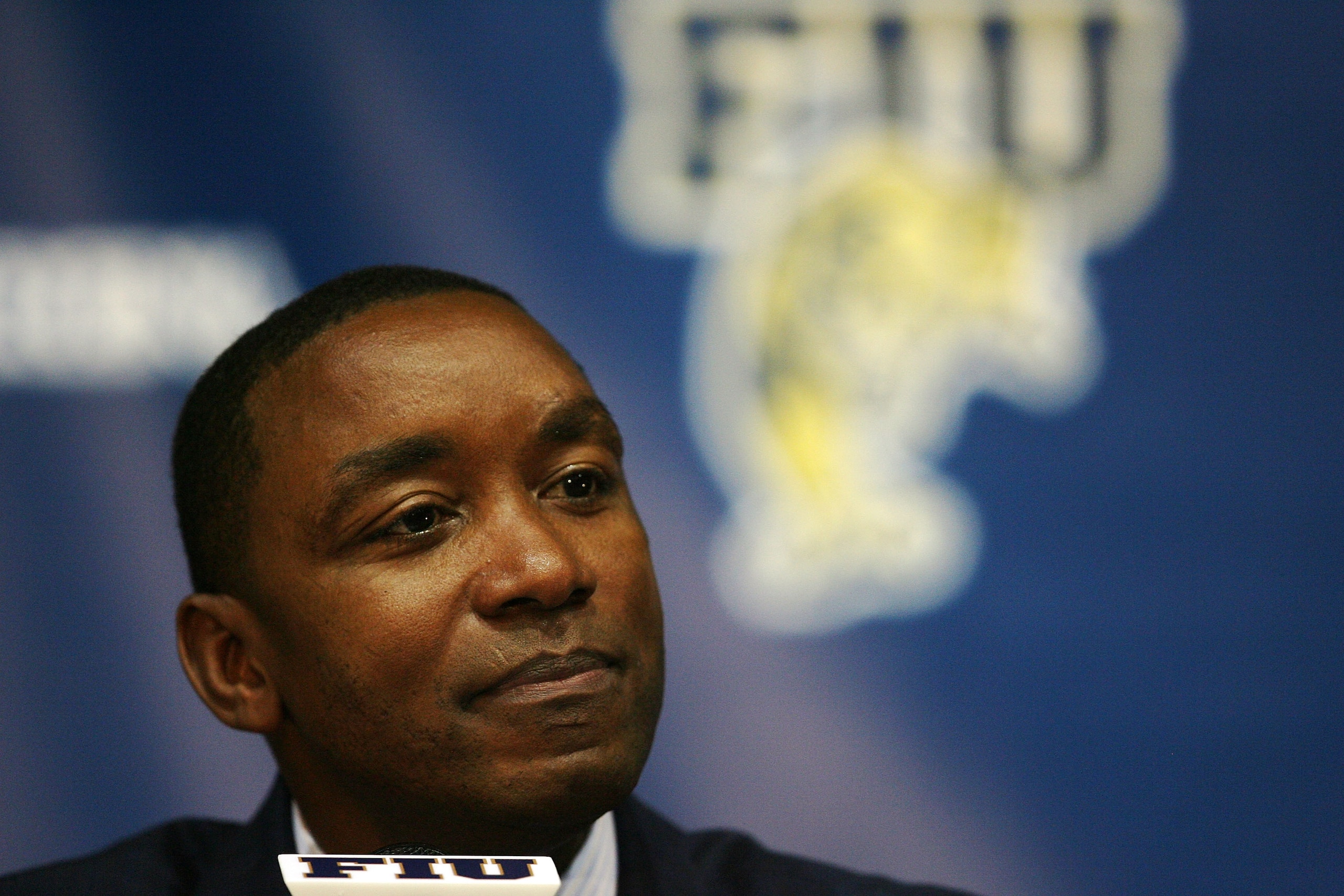MIAMI - APRIL 15: Isiah Thomas talks to the media after he was introduced as the new head coach for Florida International Univeristy men's basketball team at U.S.Century Bank Arena on April 15, 2009 in Miami, Florida. (Photo by Doug Benc/Getty Images) MIAMI - APRIL 15: Isiah Thomas talks to the media after he was introduced as the new head coach for Florida International Univeristy men's basketball team at U.S.Century Bank Arena on April 15, 2009 in Miami, Florida. (Photo by Doug Benc/Getty Images)