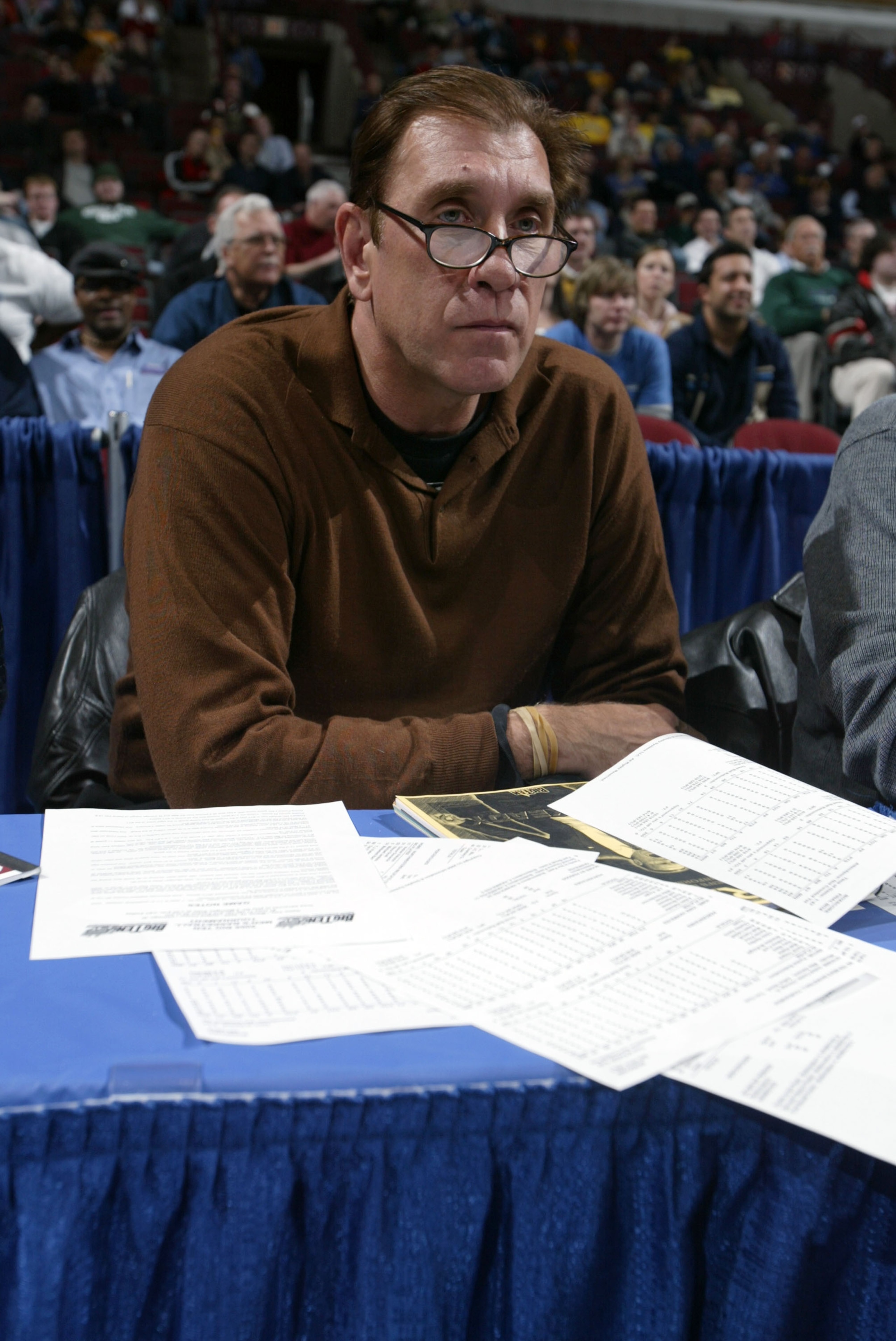 CHICAGO - MARCH 10: Former Head coach of the Los Angeles Lakers and current scout Rudy Tonjanovich, scouts the game between the Penn State Nittnay Lions and the Ohio State Buckeyes on the first day of the Big Ten Men's Conference Basketball Tournament Ma CHICAGO - MARCH 10: Former Head coach of the Los Angeles Lakers and current scout Rudy Tonjanovich, scouts the game between the Penn State Nittnay Lions and the Ohio State Buckeyes on the first day of the Big Ten Men's Conference Basketball Tournament Ma