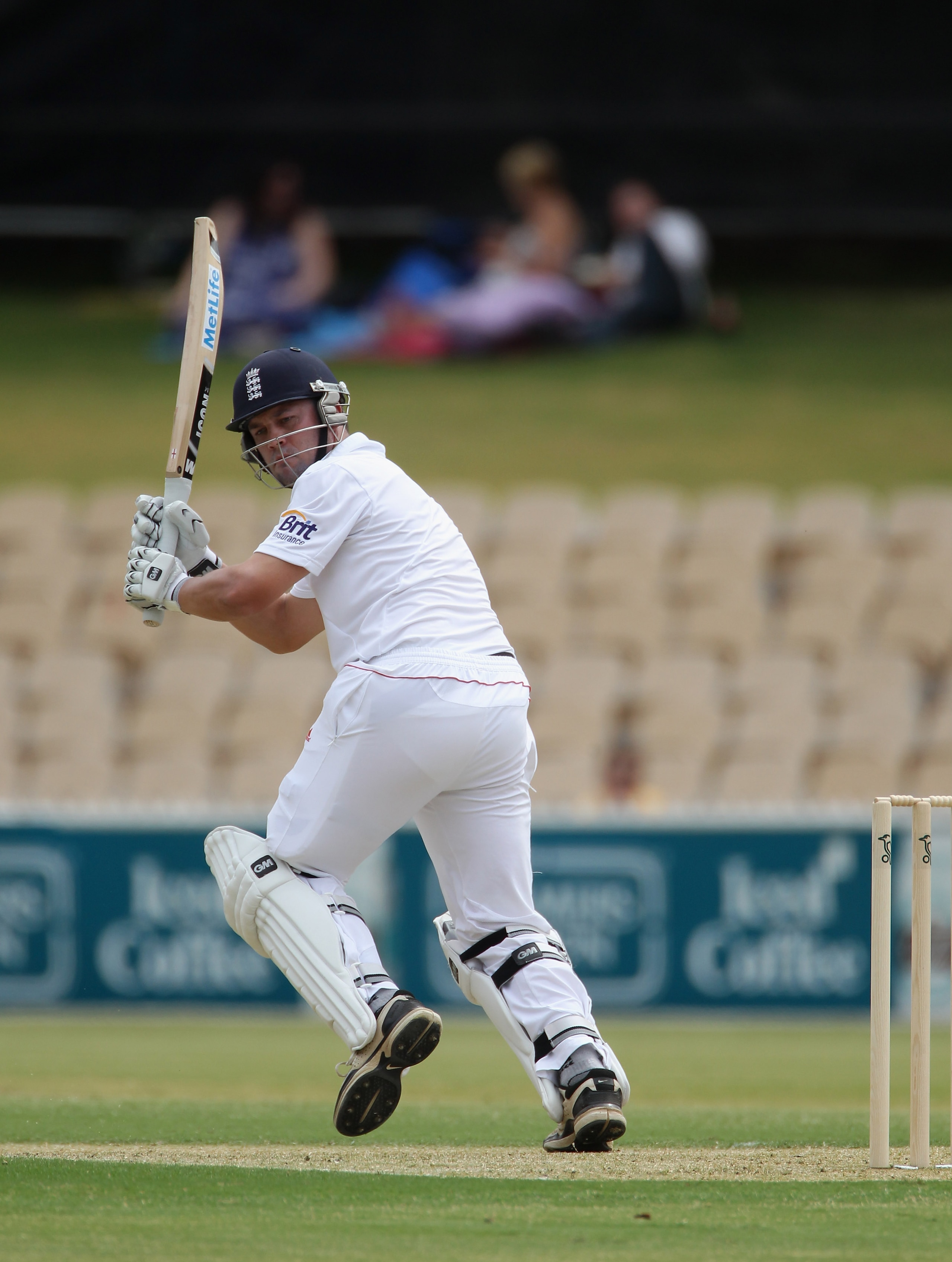 ADELAIDE, AUSTRALIA - NOVEMBER 11:  Jonathan Trott of England hits out during day one of the Tour Match between the South Australian Redbacks and England at Adelaide Oval on November 11, 2010 in Adelaide, Australia.  (Photo by Tom Shaw/Getty Images)
