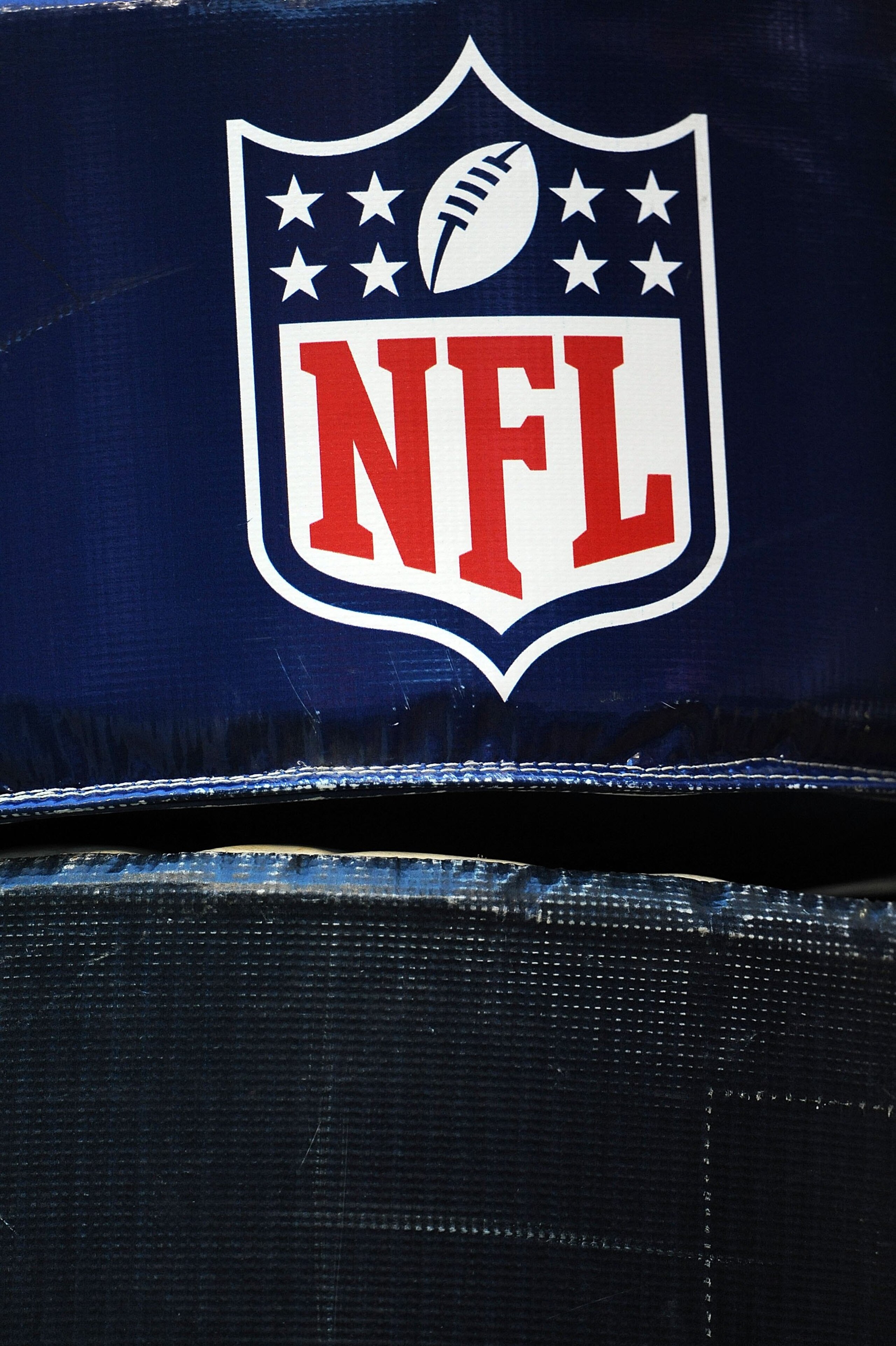 HOUSTON - NOVEMBER 09: The NFL shield logo on the goal post during play between the Baltimore Ravens and the Houston Texans at Reliant Stadium on November 9, 2008 in Houston, Texas. (Photo by Ronald Martinez/Getty Images) HOUSTON - NOVEMBER 09: The NFL shield logo on the goal post during play between the Baltimore Ravens and the Houston Texans at Reliant Stadium on November 9, 2008 in Houston, Texas. (Photo by Ronald Martinez/Getty Images)