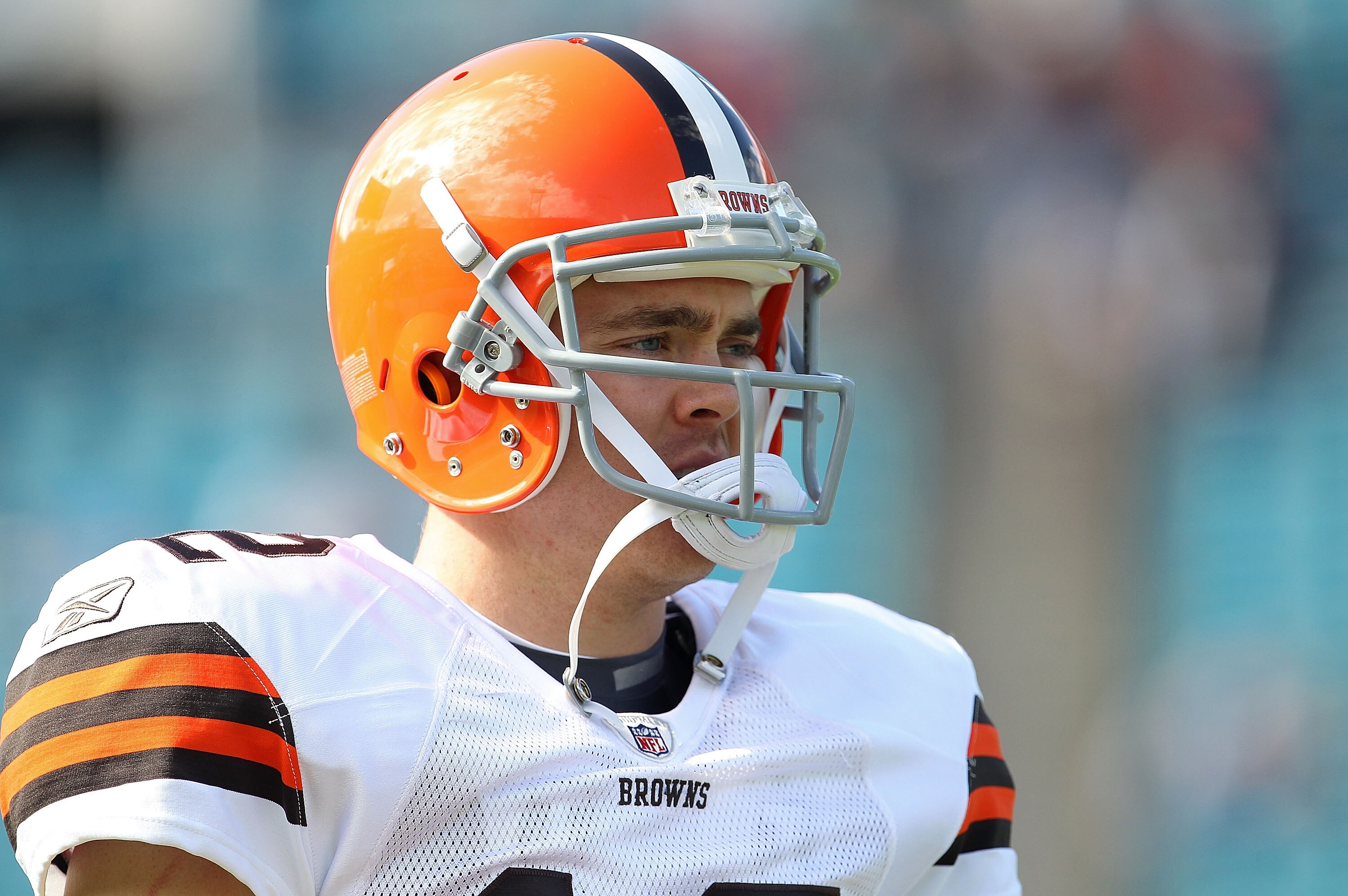 JACKSONVILLE, FL - NOVEMBER 21:  Colt McCoy #12  of the Cleveland Browns warms up during a game agaisnt the Jacksonville Jaguars at EverBank Field on November 21, 2010 in Jacksonville, Florida.  (Photo by Mike Ehrmann/Getty Images)