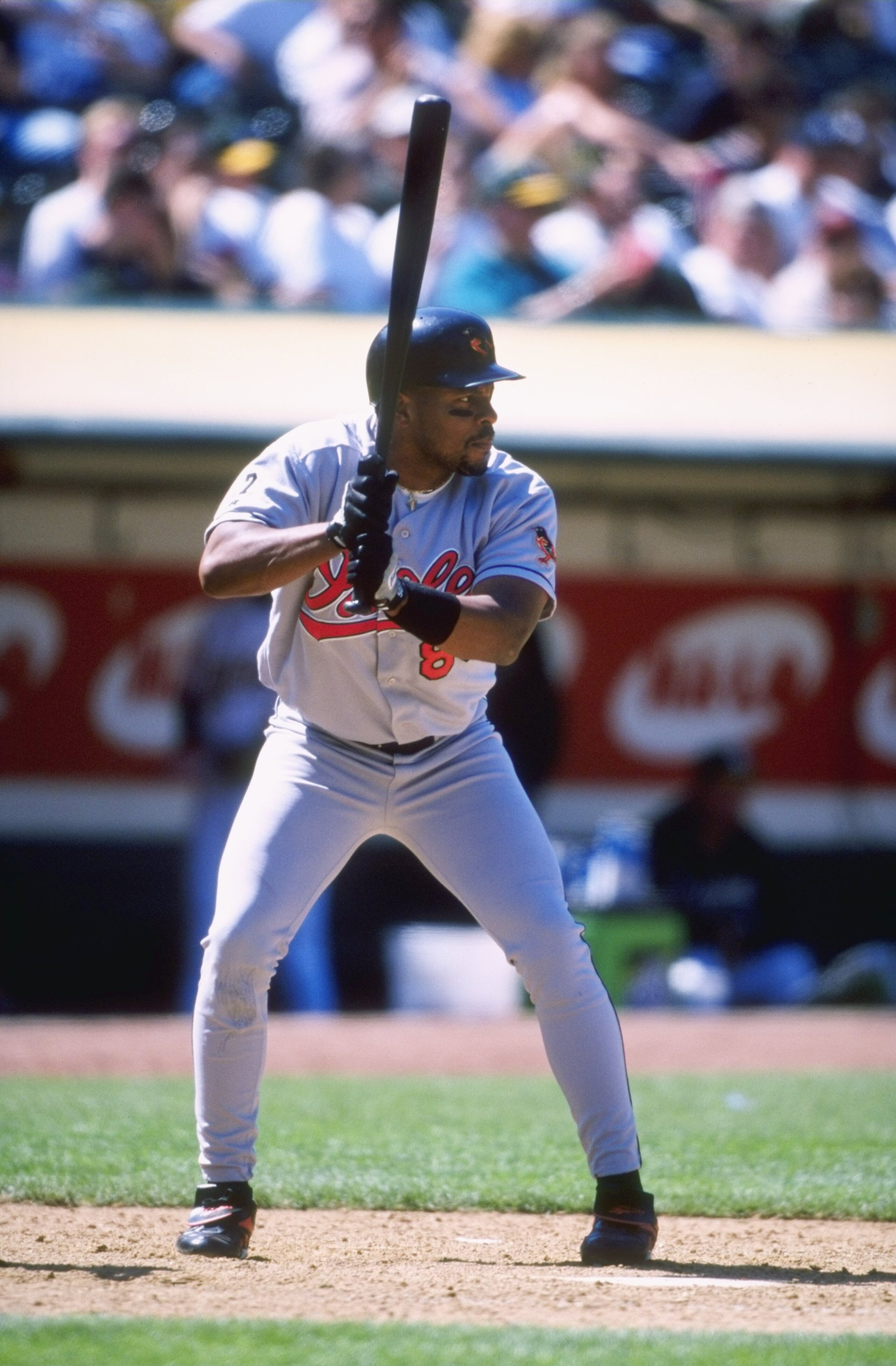 29 May 1999:  Albert Belle #88 of the Baltimore Orioles at bat during the game against the Oakland Athletics at the Oakland Stadium in Oakland, California. The Athletics defeated the Orioles 6-2. Mandatory Credit: Jed Jacobsohn  /Allsport