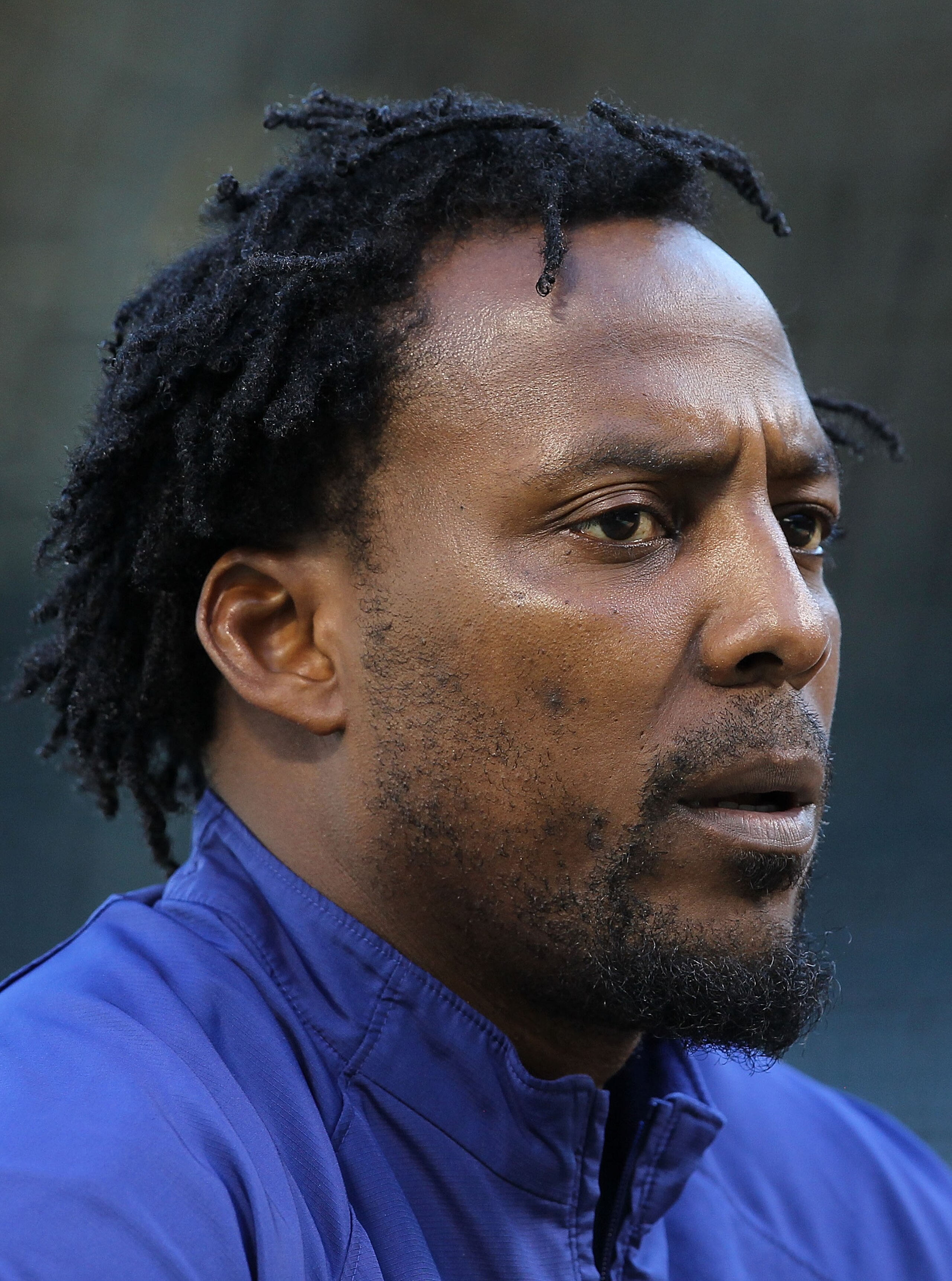 ARLINGTON, TX - OCTOBER 29:  Vladimir Guerrero #27 of the Texas Rangers during a team workout for the 2010 World Series at Rangers Ballpark in Arlington on October 29, 2010 in Arlington, Texas.  (Photo by Ronald Martinez/Getty Images)