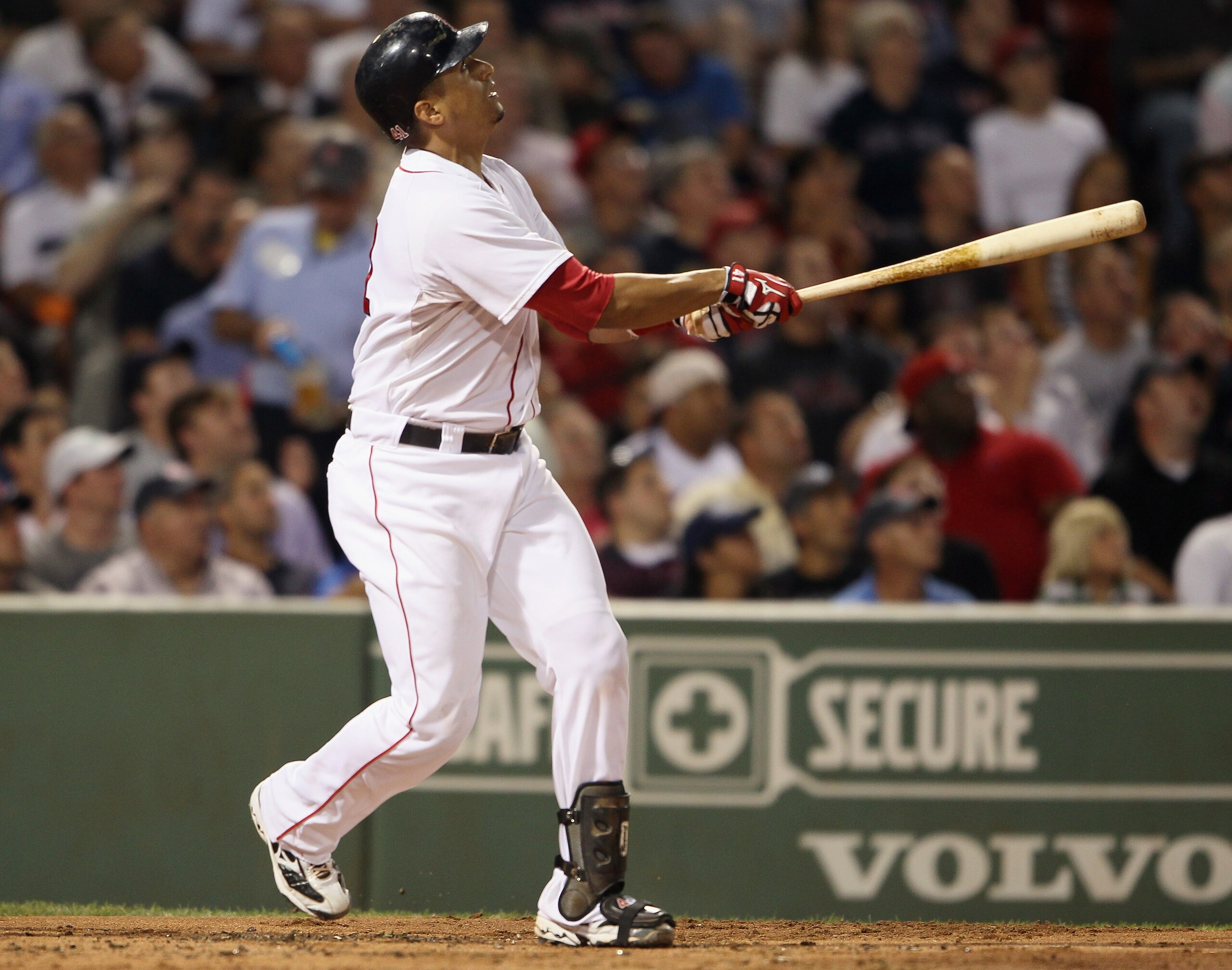 BOSTON - SEPTEMBER 07: Victor Martinez #41 of the Boston Red Sox hits a 2RBI double in the first inning against the Tampa Bay Rays on September 7, 2010 at Fenway Park in Boston, Massachusetts. (Photo by Elsa/Getty Images) BOSTON - SEPTEMBER 07: Victor Martinez #41 of the Boston Red Sox hits a 2RBI double in the first inning against the Tampa Bay Rays on September 7, 2010 at Fenway Park in Boston, Massachusetts. (Photo by Elsa/Getty Images)