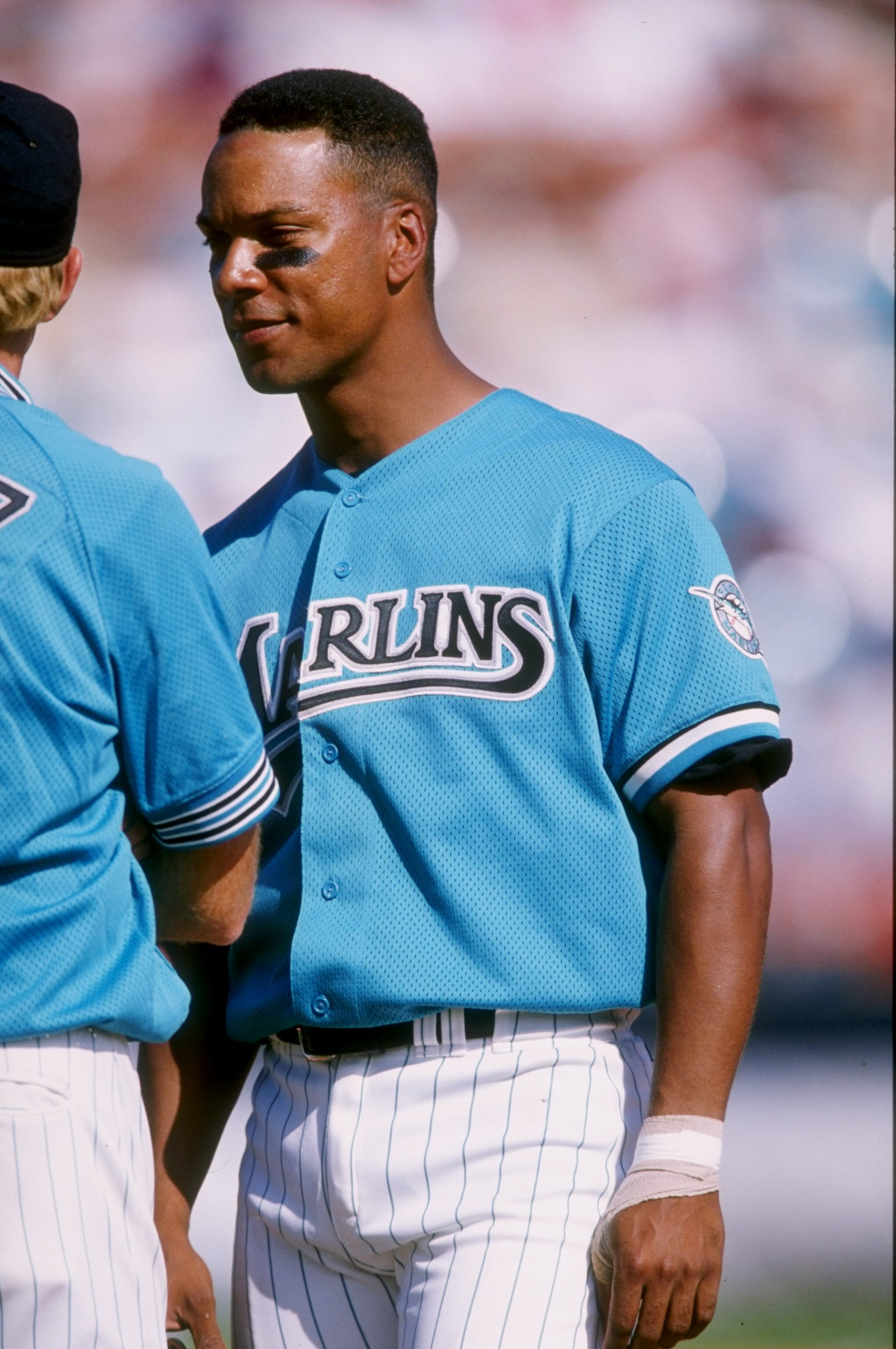 7 Mar 1997: Moises Alou of the Florida Marlins during the Marlins 11-5 win over the Cleveland Indians at the Space Coast Stadium in Viera, Florida.