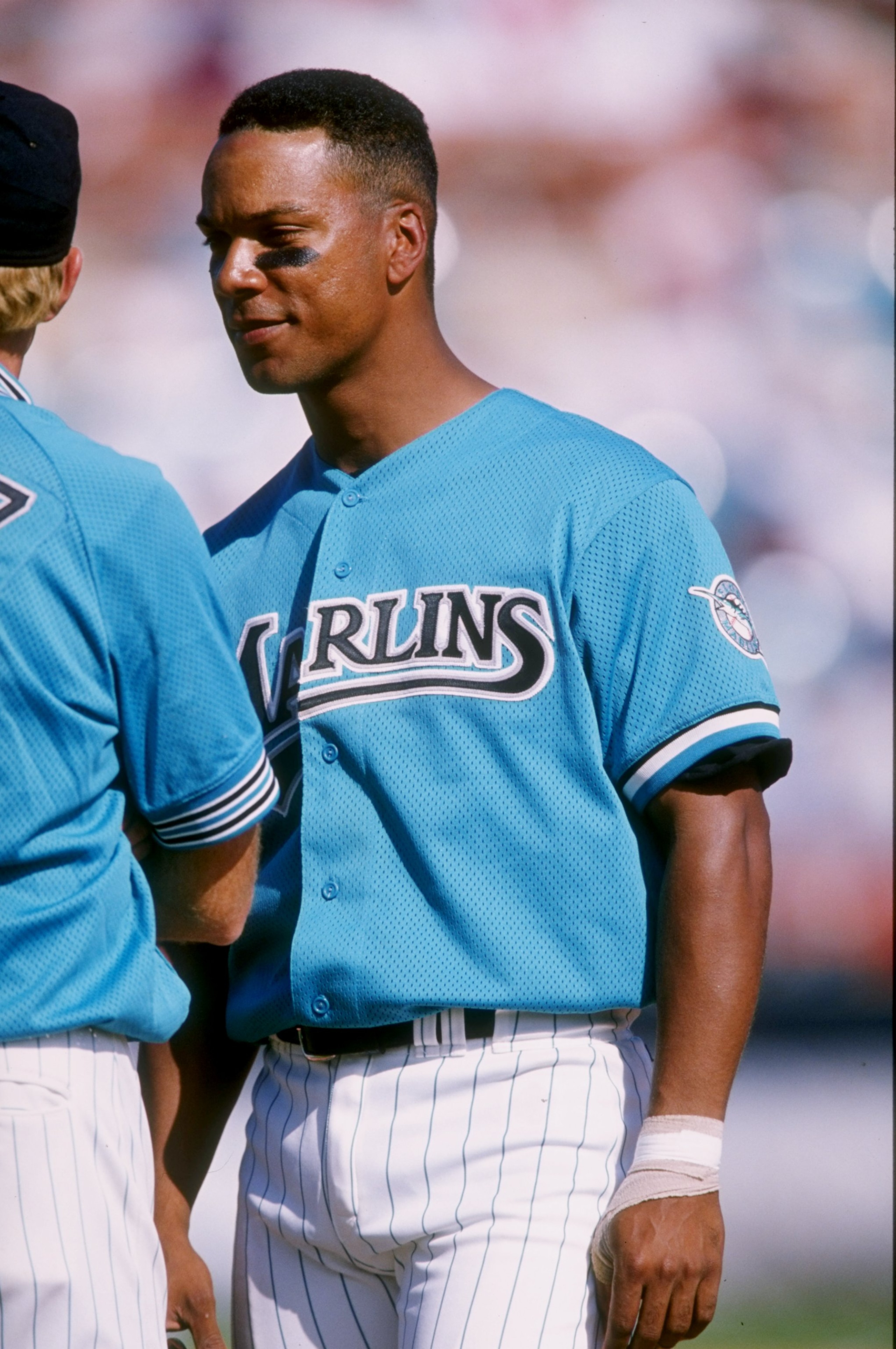 7 Mar 1997: Moises Alou of the Florida Marlins during the Marlins 11-5 win over the Cleveland Indians at the Space Coast Stadium in Viera, Florida.
