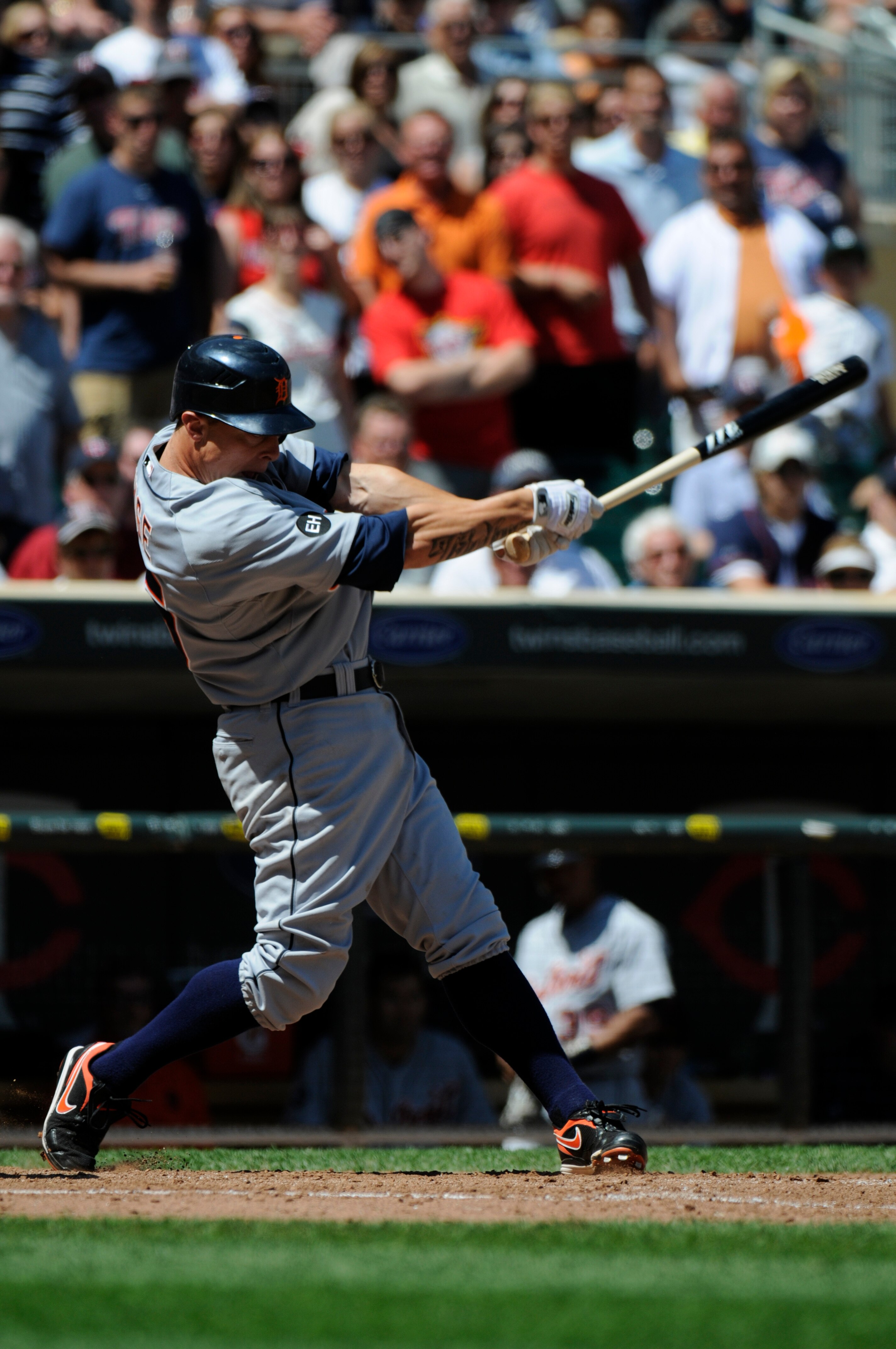 MINNEAPOLIS, MN - JUNE 30: Brandon Inge #15 of the Detroit Tigers bats in the ninth inning against the Minnesota Twins during their game on June 30, 2010 at Target Field in Minneapolis, Minnesota. Twins won 5-1. (Photo by Hannah Foslien /Getty Images)