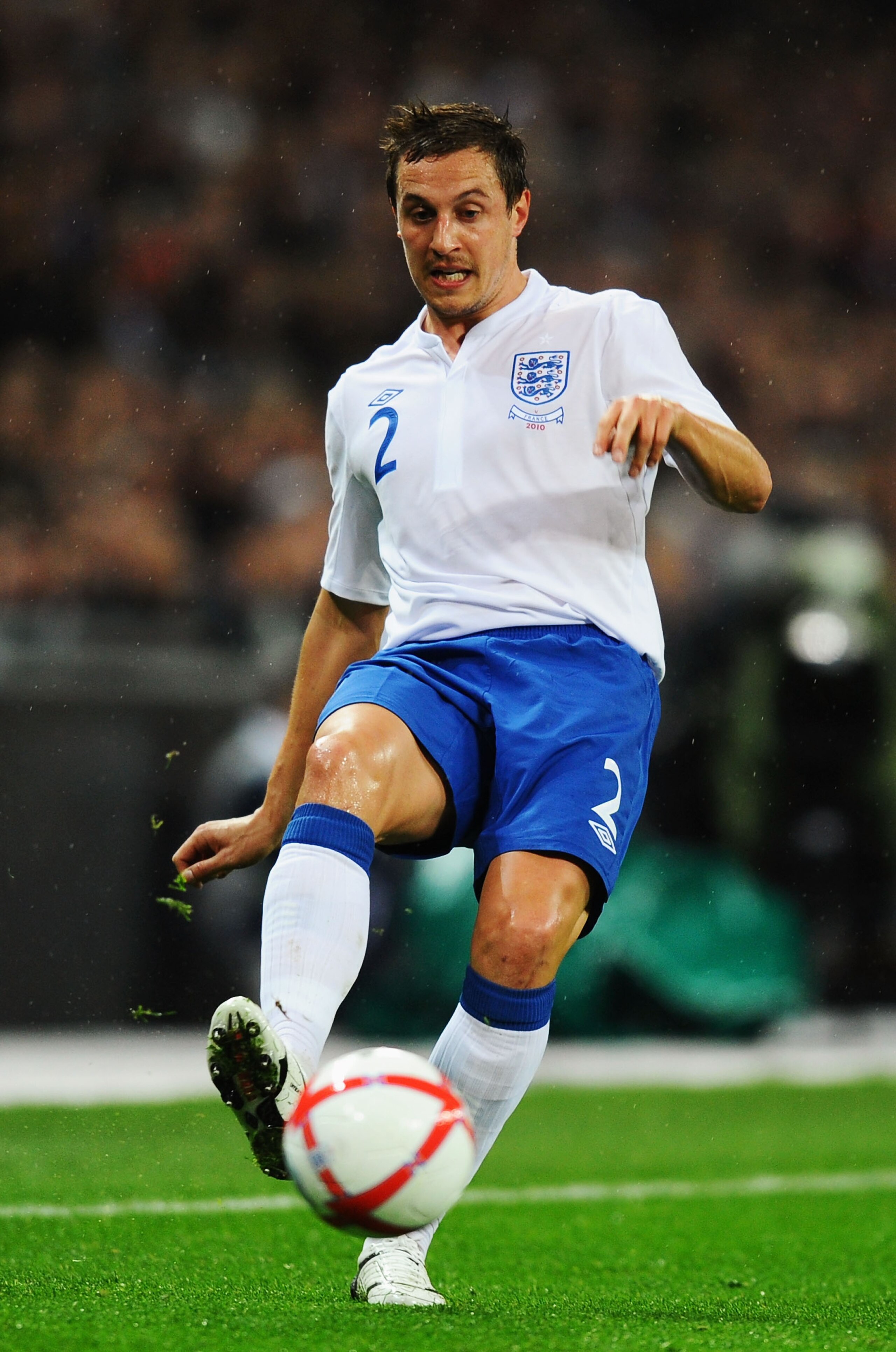 LONDON, ENGLAND - NOVEMBER 17:  Phil Jagielka of England in action during the international friendly match between England and France at Wembley Stadium on November 17, 2010 in London, England.  (Photo by Mike Hewitt/Getty Images)