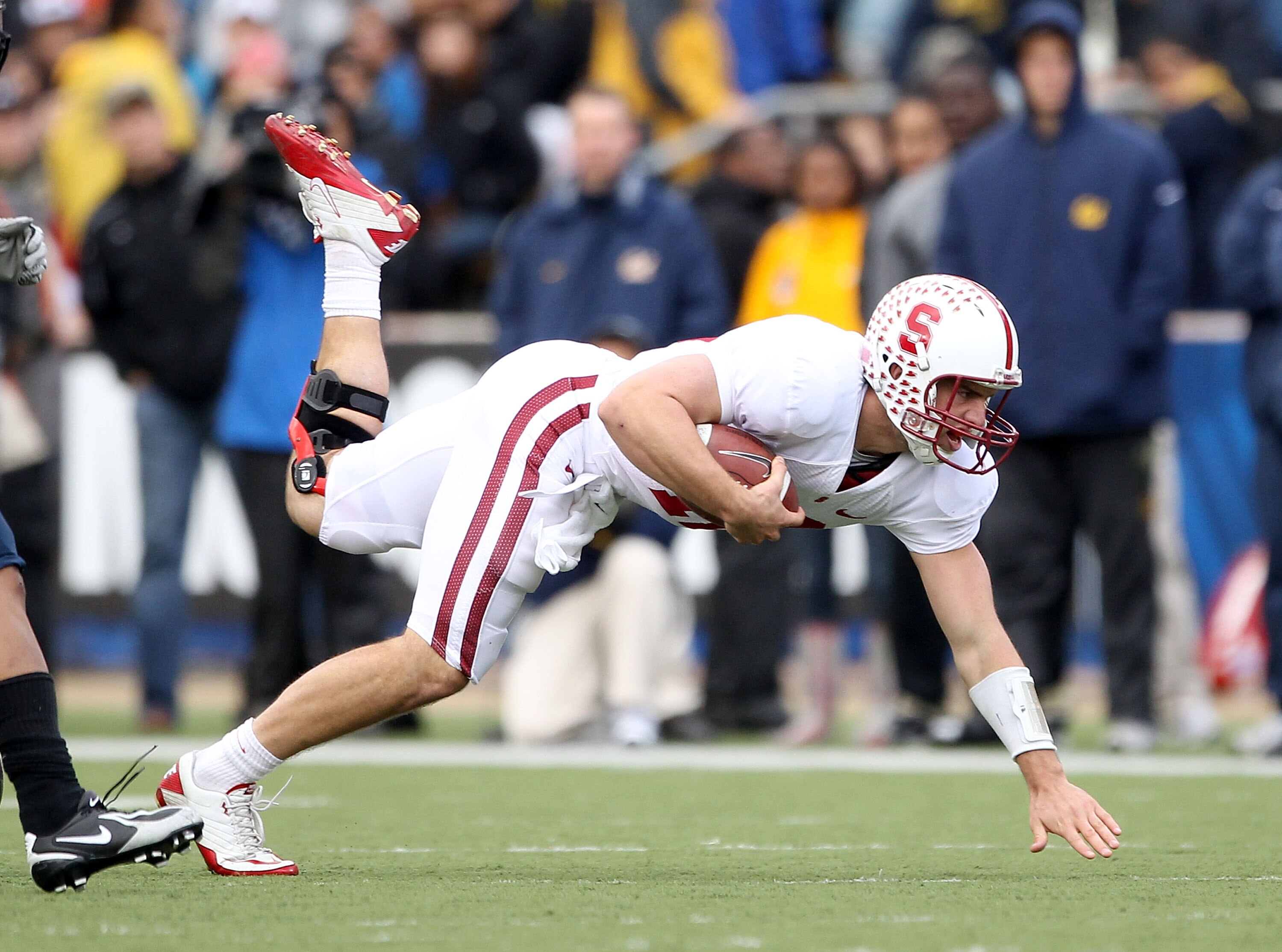 BERKELEY, CA - NOVEMBER 20:  Andrew Luck #12 of the Stanford Cardinal in action during their game against the California Golden Bears at California Memorial Stadium on November 20, 2010 in Berkeley, California.  (Photo by Ezra Shaw/Getty Images)