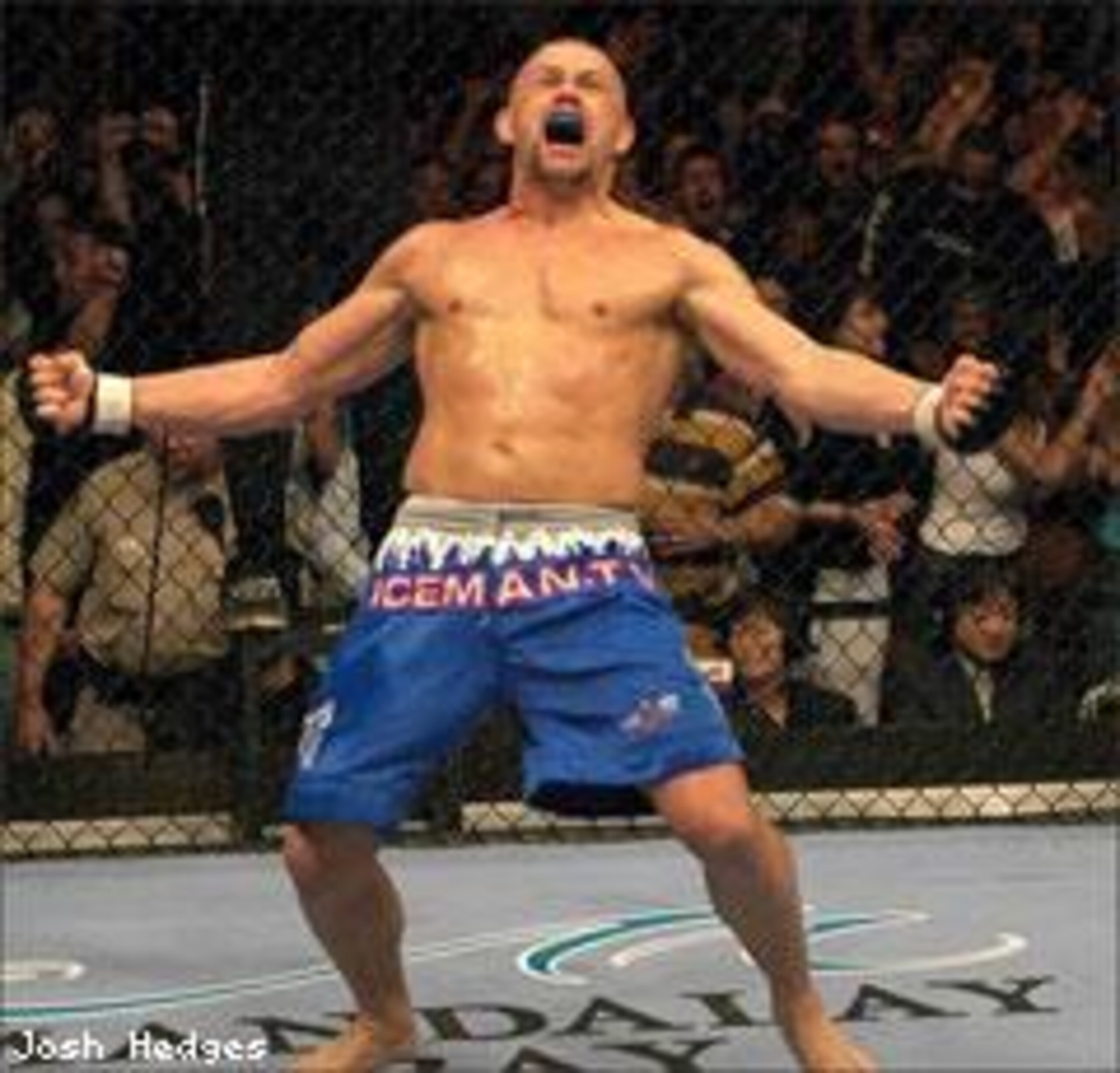 Vintage "Ice Man" pose after a beat down