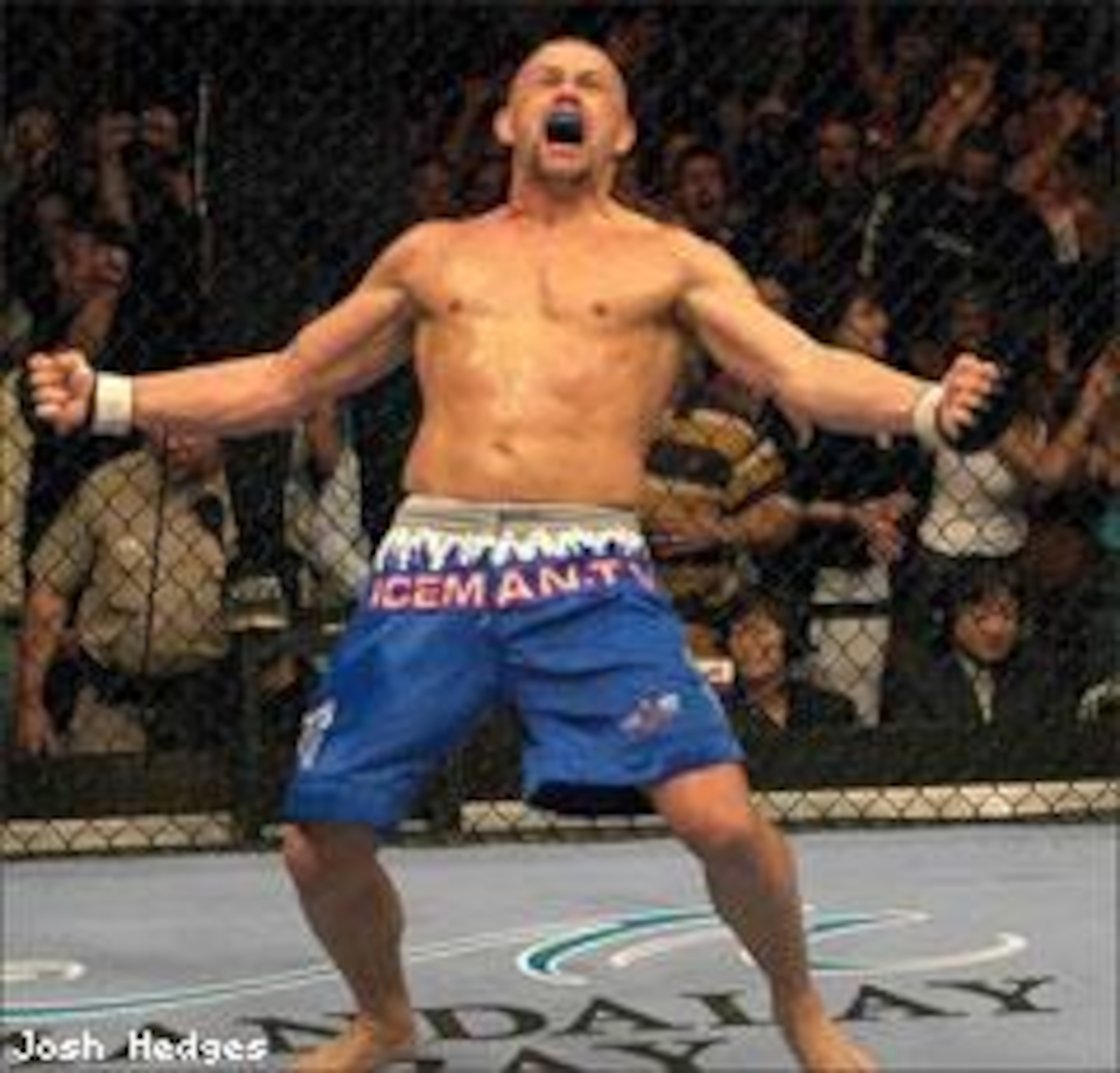 Vintage "Ice Man" pose after a beat down