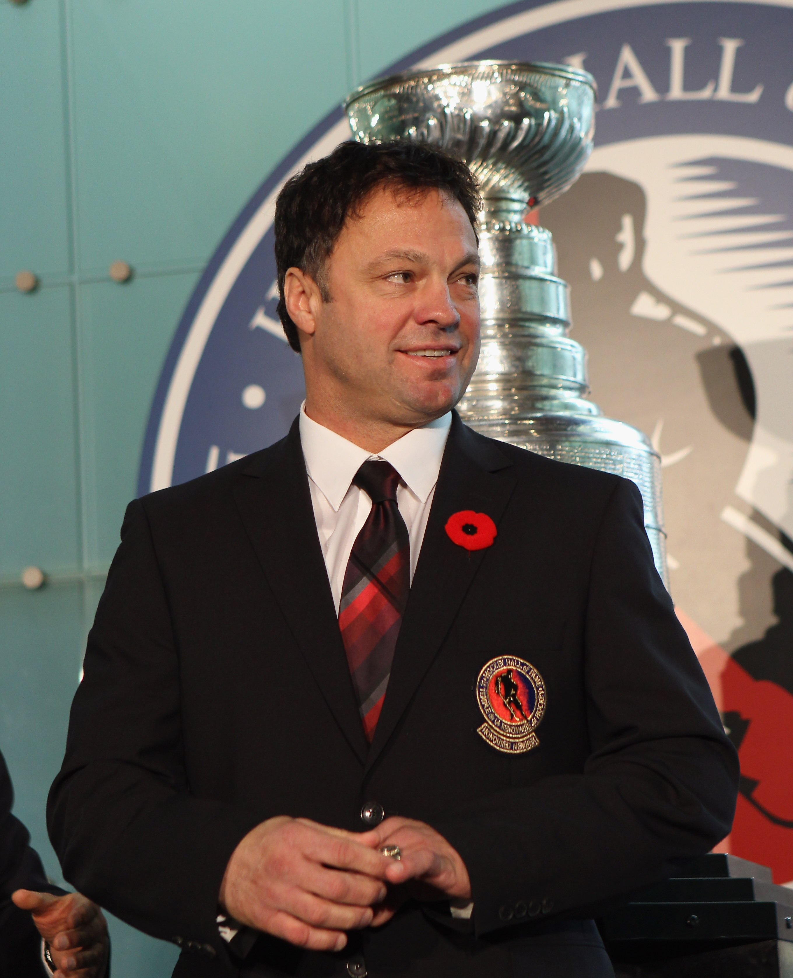 TORONTO, ON - NOVEMBER 08:  Hockey Hall of Fame inductee Dino Ciccarelli appears at a media opportunity prior to his induction ceremony at the Hockey Hall of Fame on November 8, 2010 in Toronto, Canada.  (Photo by Bruce Bennett/Getty Images)