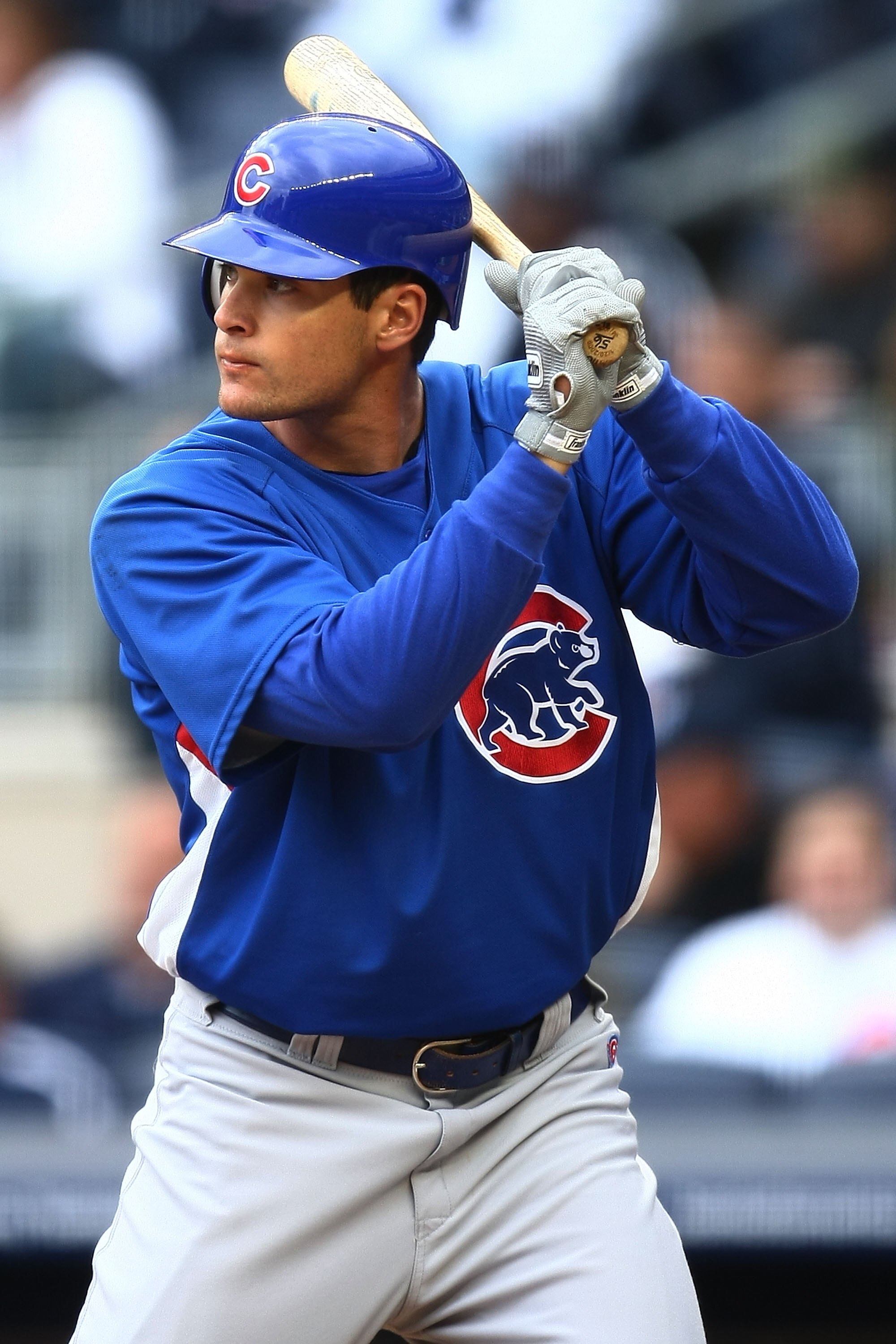 NEW YORK - APRIL 04:  Brad Snyder #56 of the Chicago Cubs at bat against the New York Yankees during their game on April 4, 2009 at Yankee Stadium in the Bronx borough of New York City.  (Photo by Chris McGrath/Getty Images)