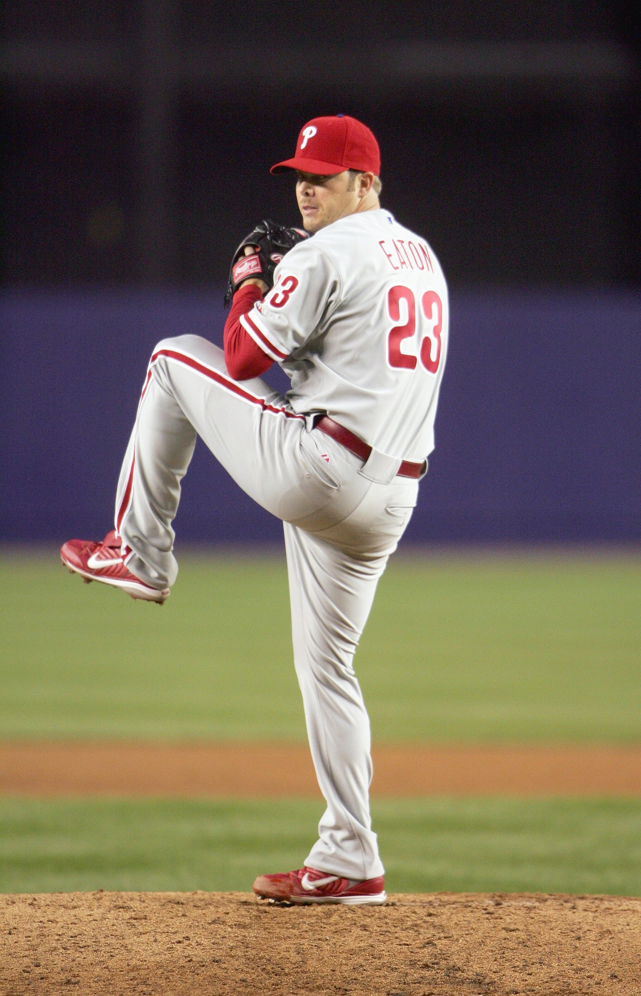 NEW YORK - APRIL 11: Adam Eaton #23 of the Philadelphia Phillies throws a pitch during the MLB game against the New York Mets at Shea Stadium on April 11, 2007 in the Flushing neighborhood of the Queens borough of New York City. (Photo by Chris McGrath/Ge