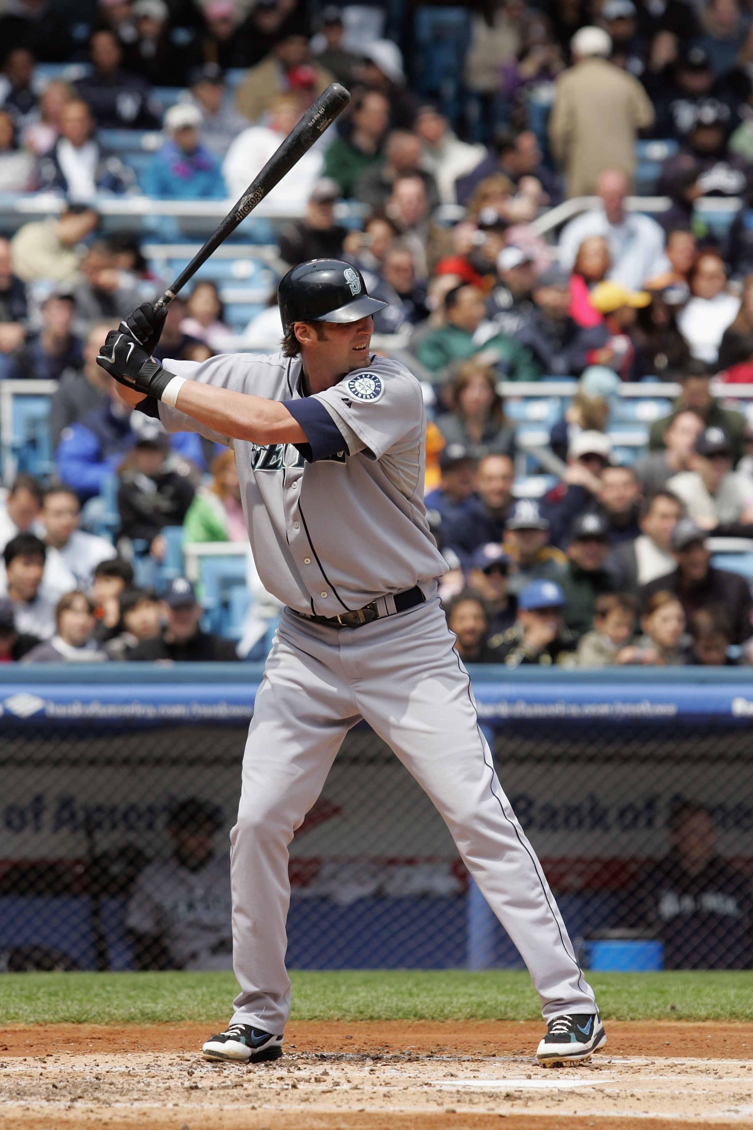 NEW YORK - MAY 03: Richie Sexson #44 of the Seattle Mariners bats against the New York Yankees on May 3, 2008 at Yankee Stadium in the Bronx borough of New York City. The Yankees defeated the Mariners 6-1. (Photo by Jim McIsaac/Getty Images)