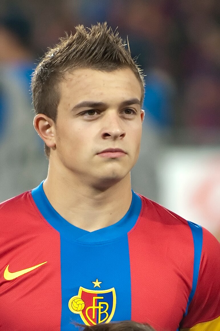 BASEL, SWITZERLAND - NOVEMBER 03:  Xherdan Shaqiri of FC Basel during the UEFA Champions League Group E match between FC Basel and AS Roma at St Jakob-Park Stadium on November 3, 2010 in Basel, Switzerland.  (Photo by Sebastien Bozon/EuroFootball/Getty Im