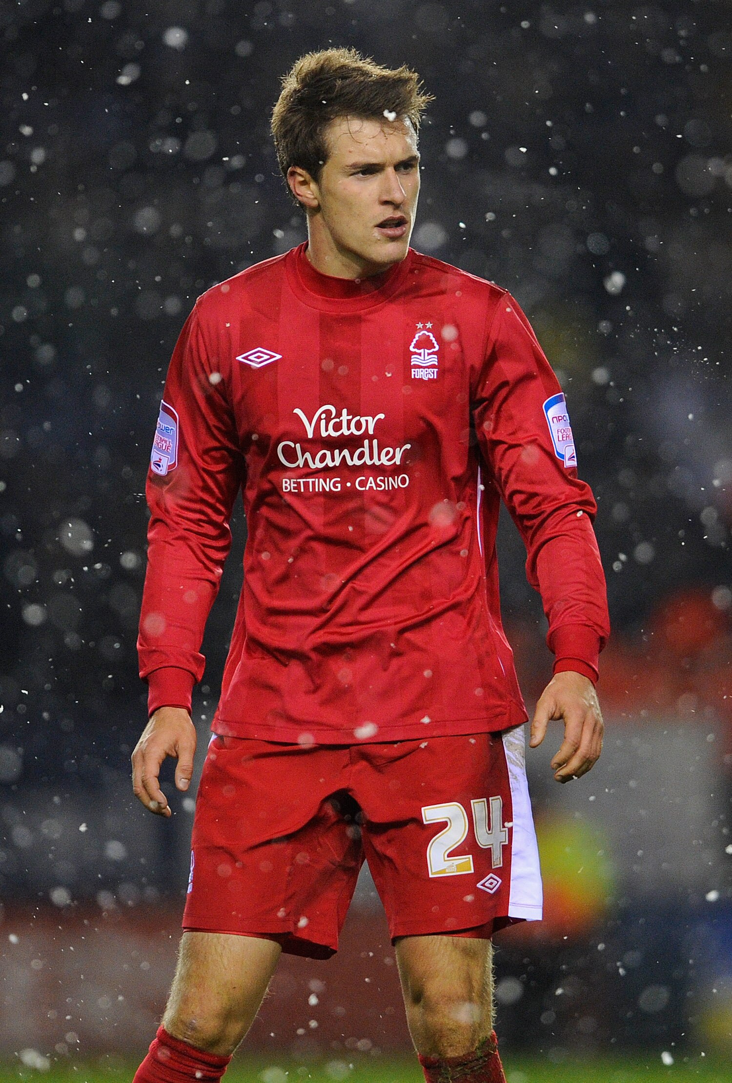 LEICESTER, ENGLAND - NOVEMBER 29: Aaron Ramsey of Notts Forest looks on during the npower Championship match between Leicester City and Nottingham Forest at the Walkers Stadium on November 29, 2010 in Leicester, England.  (Photo by Michael Regan/Getty Ima