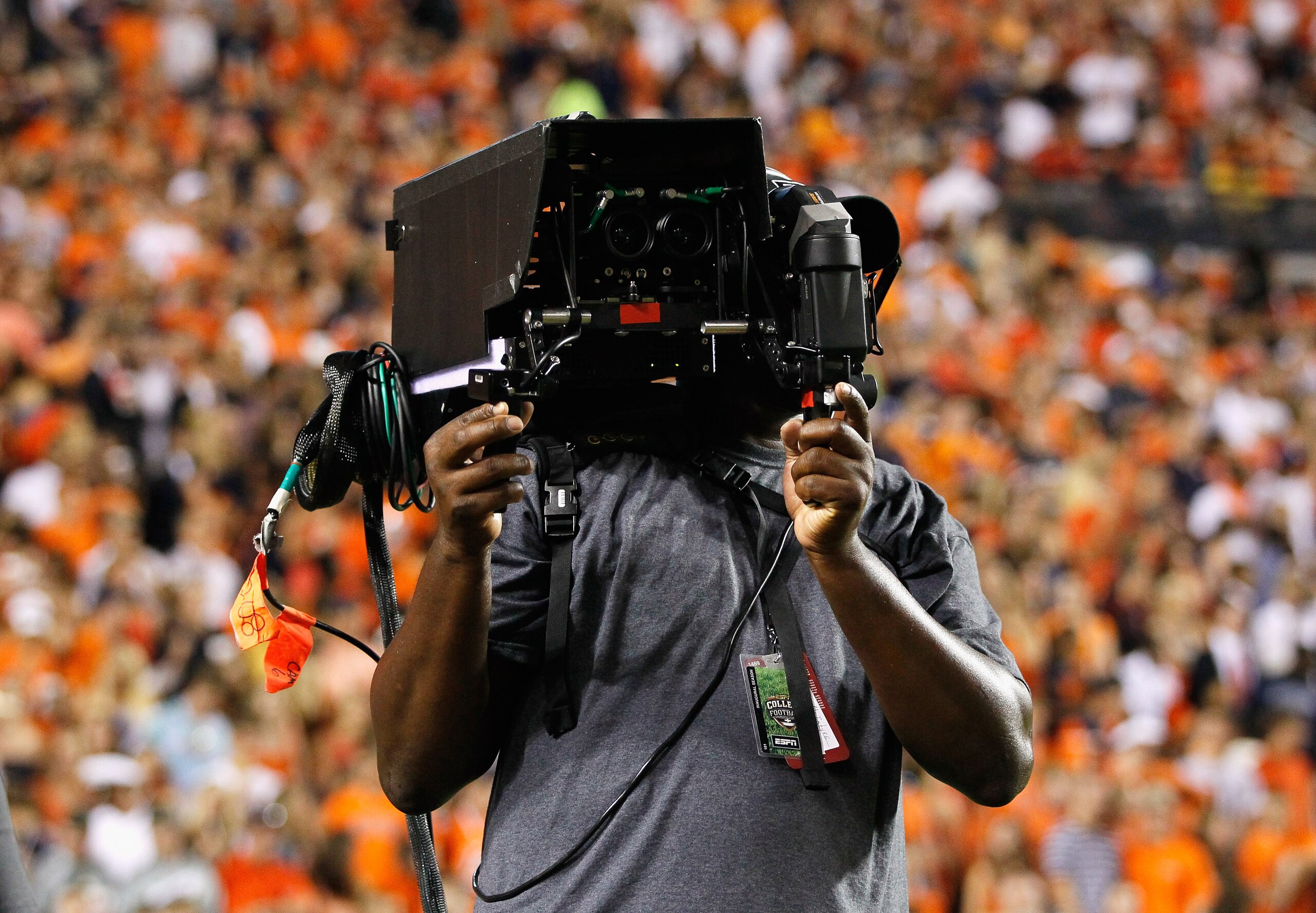 AUBURN, AL - SEPTEMBER 25:  An ESPN 3D camera is used during the game between the Auburn Tigers and the South Carolina Gamecocks at Jordan-Hare Stadium on September 25, 2010 in Auburn, Alabama.  (Photo by Kevin C. Cox/Getty Images)
