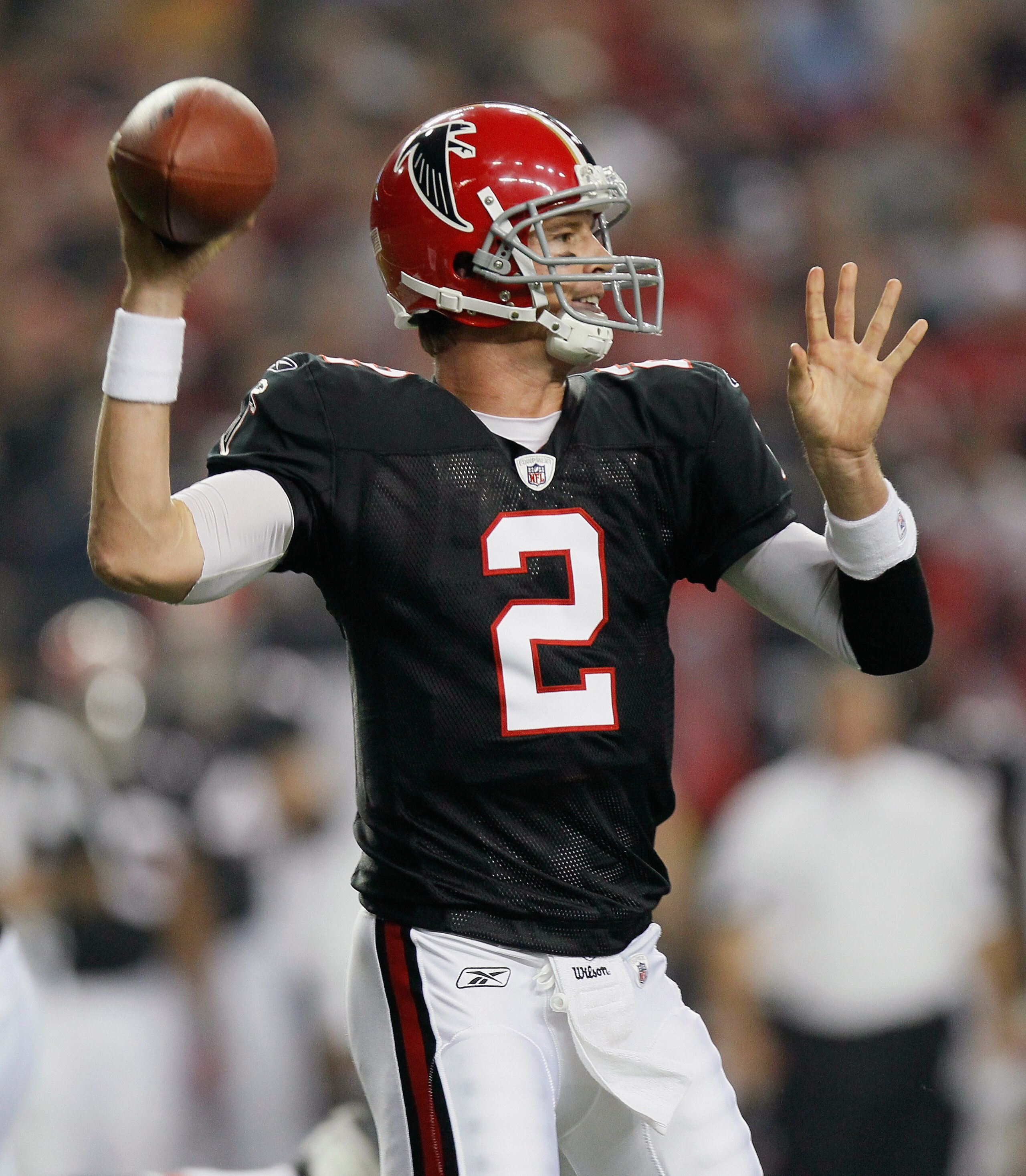 ATLANTA - NOVEMBER 11:  Quarterback Matt Ryan #2 of the Atlanta Falcons against the Baltimore Ravens at Georgia Dome on November 11, 2010 in Atlanta, Georgia.  (Photo by Kevin C. Cox/Getty Images)