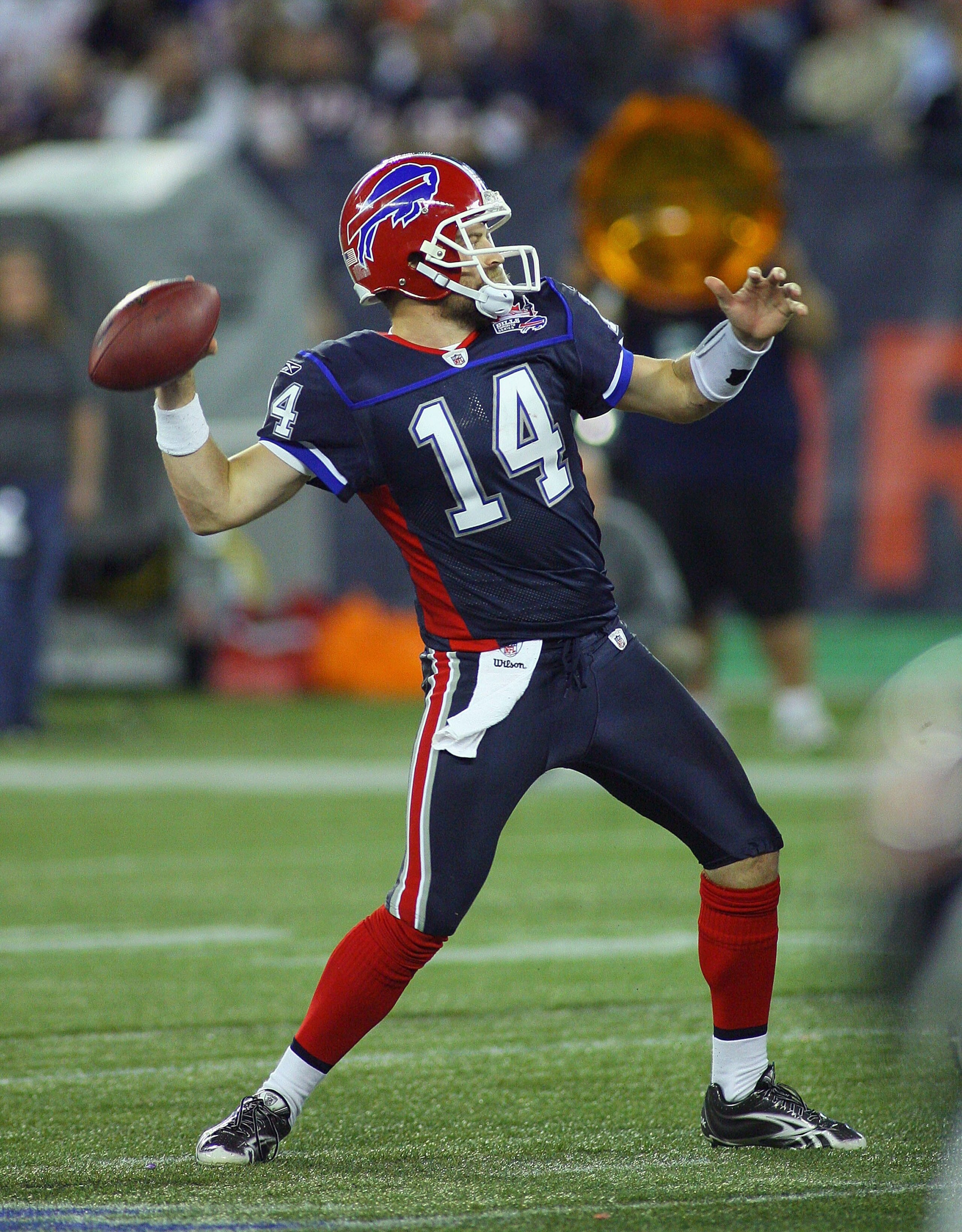 TORONTO, ON - NOVEMBER 07: Ryan Fitzpatrick #14 of the Buffalo Bills throws a pass against the Chicago Bears at Rogers Centre on November 7, 2010 in Toronto, Canada. Chicago won 22-19. (Photo by Rick Stewart/Getty Images) TORONTO, ON - NOVEMBER 07: Ryan Fitzpatrick #14 of the Buffalo Bills throws a pass against the Chicago Bears at Rogers Centre on November 7, 2010 in Toronto, Canada. Chicago won 22-19. (Photo by Rick Stewart/Getty Images)