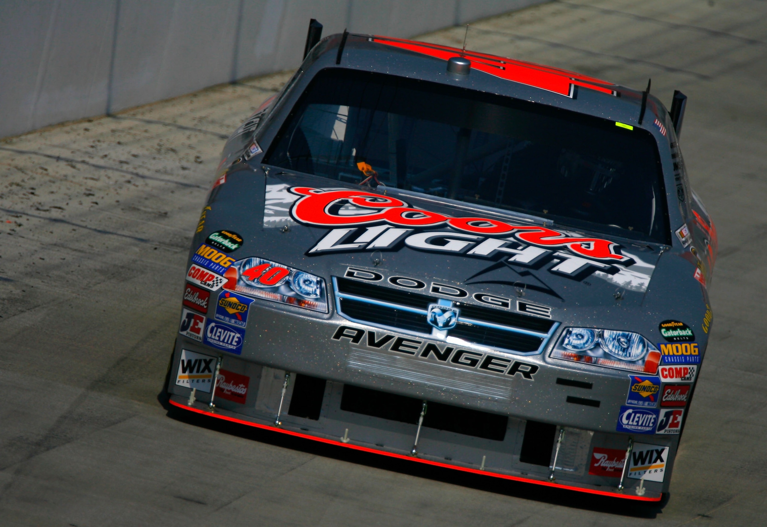 BRISTOL, TN - AUGUST 24:  David Stremme, driver of the #40 Coors Light Dodge, drives during practice for the NASCAR Nextel Cup Series Sharpie 500 at Bristol Motor Speedway on August 24, 2007 in Bristol, Tennessee.  (Photo by Rusty Jarrett/Getty Images for