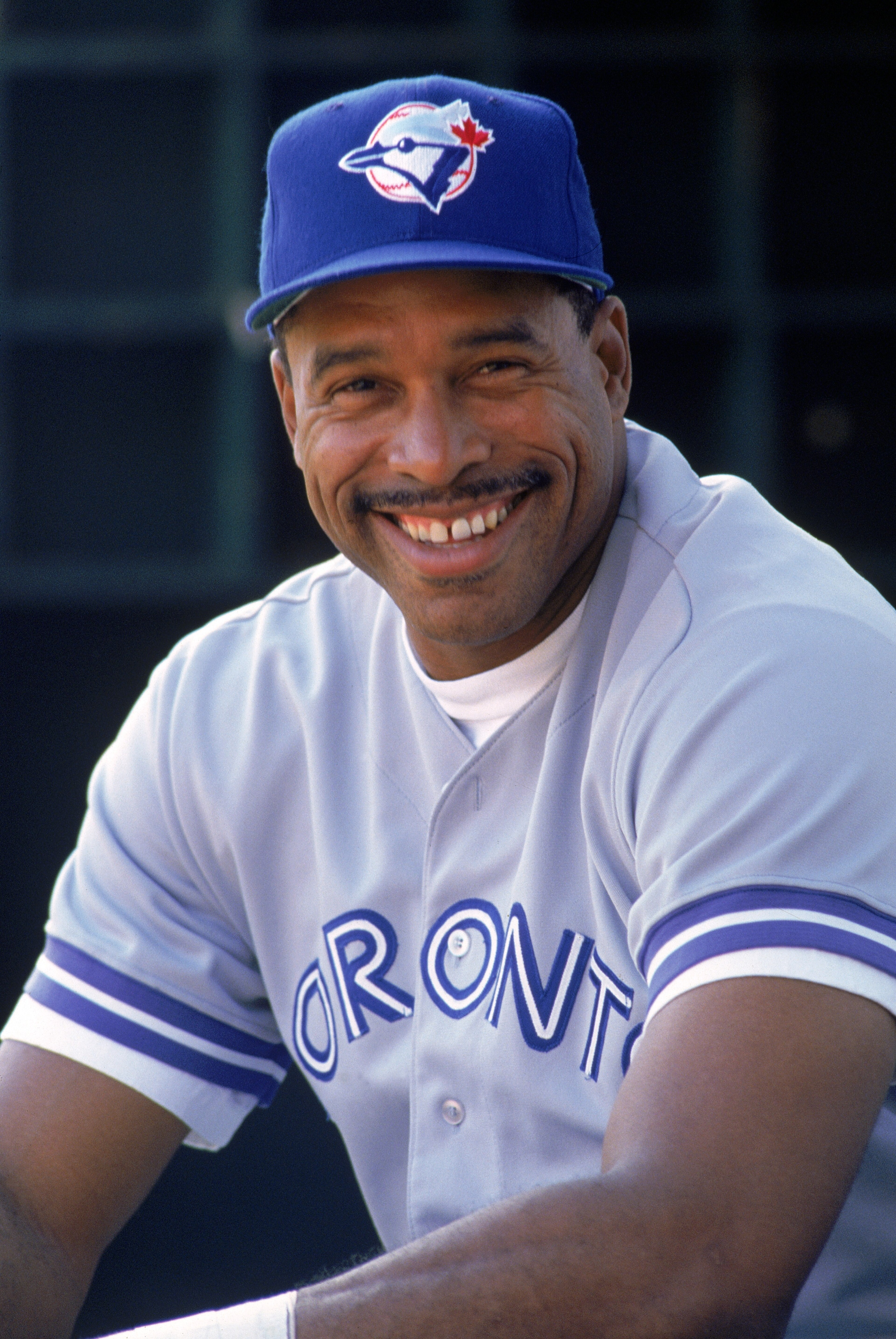 1992:  Outfielder Dave Winfield #32 of the Toronto Blue Jays poses for a portrait during the 1992 MLB season.  (Photo by Otto Greule Jr./Getty Images)
