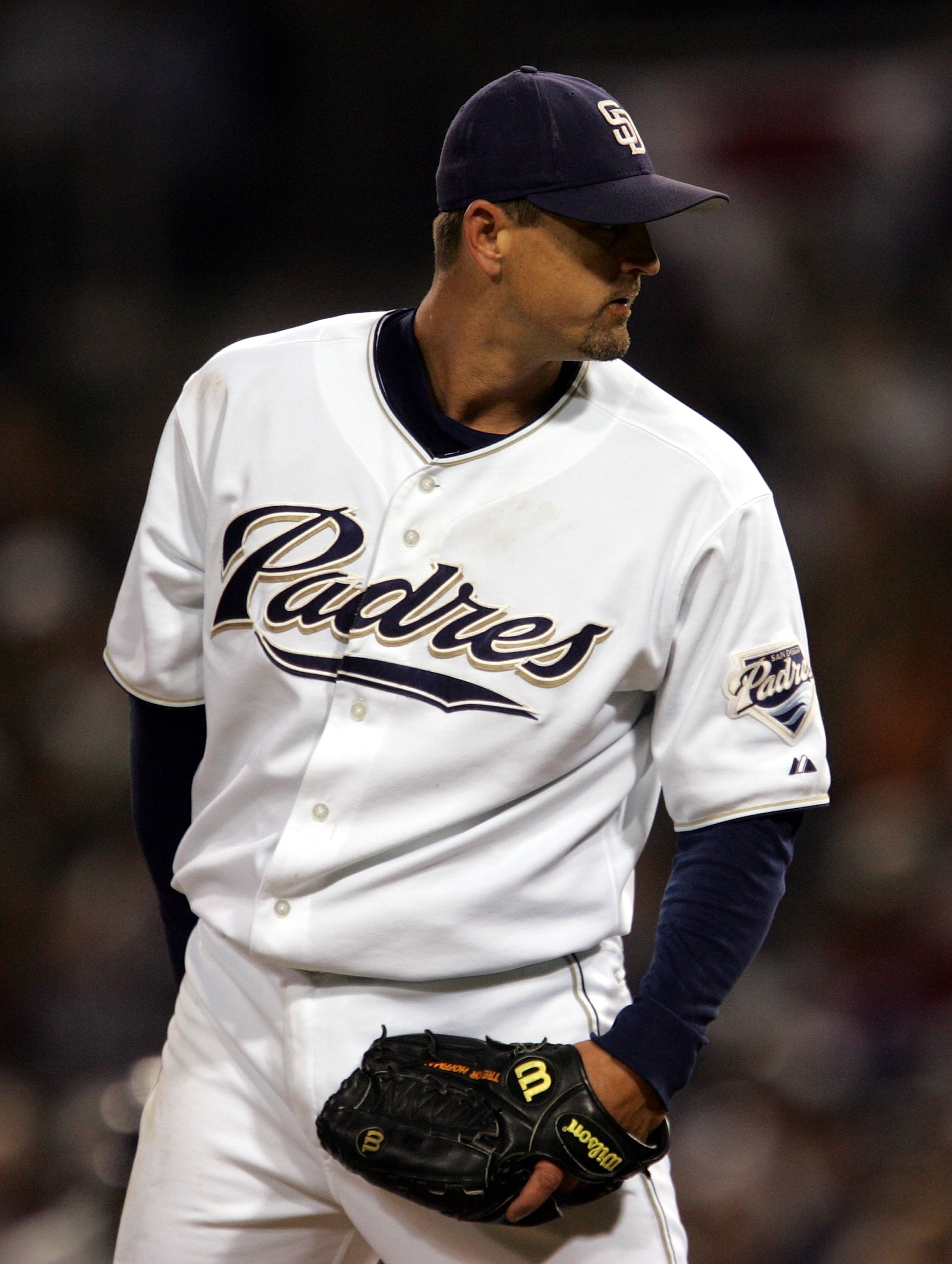 SAN DIEGO - OCTOBER 08:  Pitcher Trevor Hoffman #51 of the San Diego Padres on the mound against the St. Louis Cardinals during Game Three of the 2005 National League Division Series on October 8, 2005 at Petco Park in San Diego, California.  The Cardinal