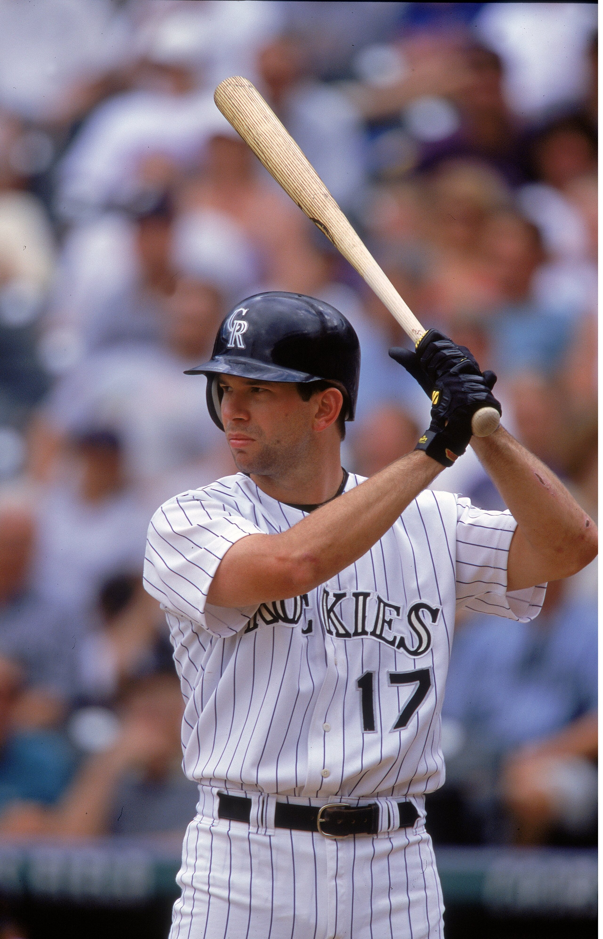 6 Sep 2000: Todd Helton #17 of the Colorado Rockies stands ready at bat during the game against the Chicago Cubs at Coors Field in Denver, Colorado. The Cubs defeated the Rockies 8-5.Mandatory Credit: Brian Bahr  /Allsport