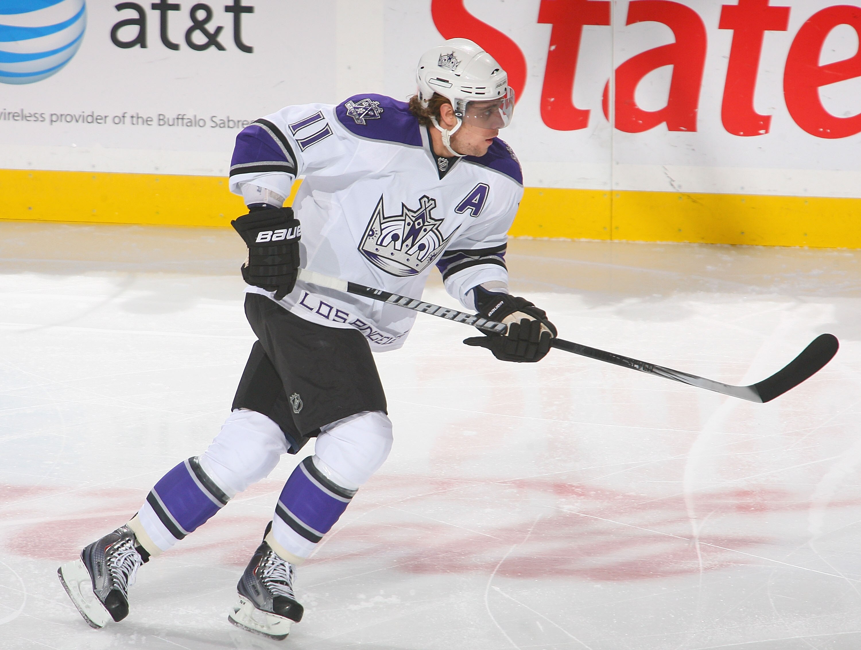 BUFFALO, NY - NOVEMBER 19:  Anze Kopitar #11 of the Los Angeles Kings skates against the Buffalo Sabres at HSBC Arena on November 19, 2010 in Buffalo, New York.  (Photo by Rick Stewart/Getty Images)
