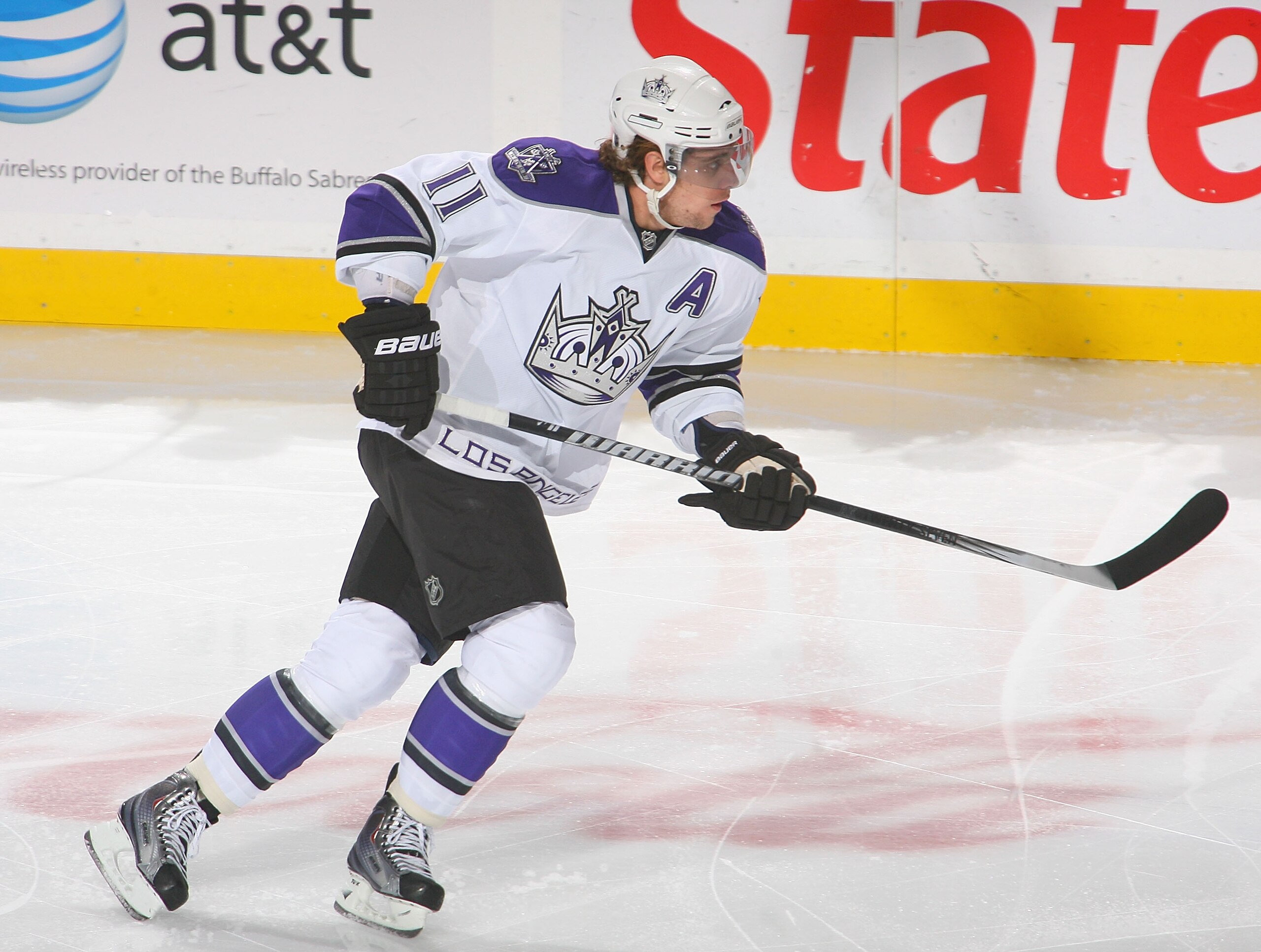 BUFFALO, NY - NOVEMBER 19:  Anze Kopitar #11 of the Los Angeles Kings skates against the Buffalo Sabres at HSBC Arena on November 19, 2010 in Buffalo, New York.  (Photo by Rick Stewart/Getty Images)