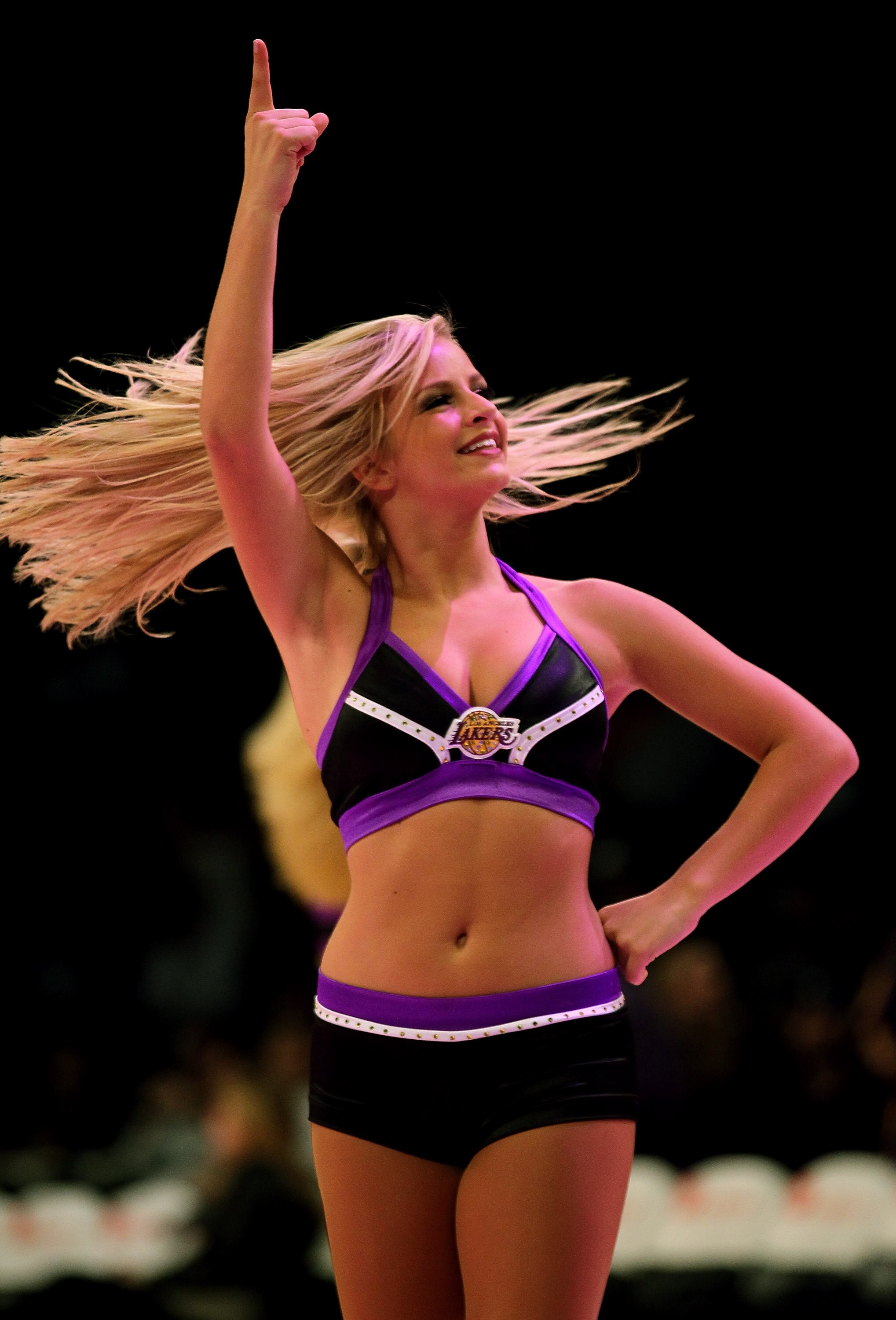LOS ANGELES, CA - NOVEMBER 21:  The Laker Girls perform during the game between the Golden State Warriors and the Los Angeles Lakers at Staples Center on November 21, 2010 in Los Angeles, California.   The Lakers won 117-89. NOTE TO USER: User expressly a
