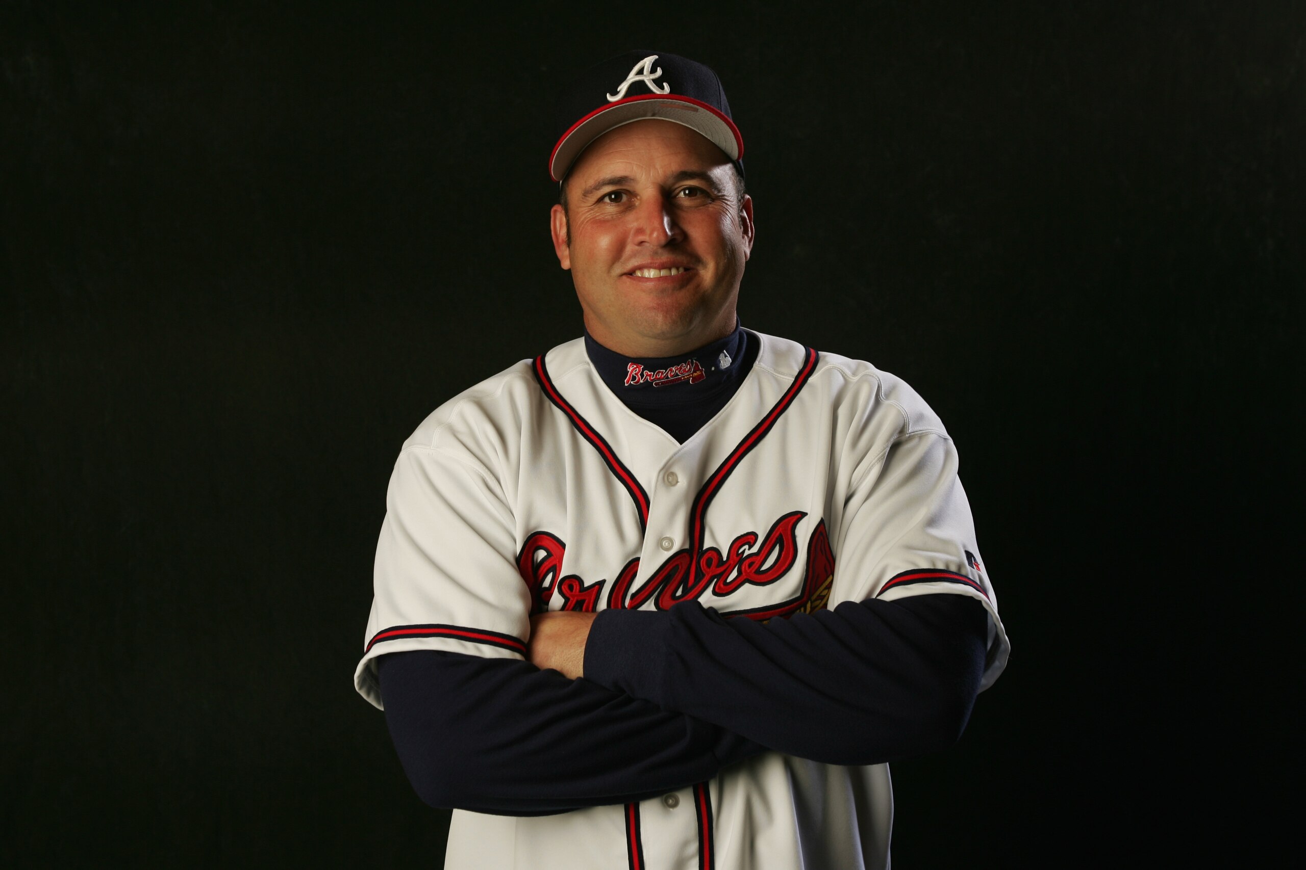 KISSIMMEE, FL - FEBRUARY 28:  Third Base Coach Fredi Gonzalez of the Atlanta Braves poses for a portrait during photo day at Cracker Jack Stadium on February 28, 2005 in Kissimmee, Florida. (Photo by Doug Pensinger/Getty Images)