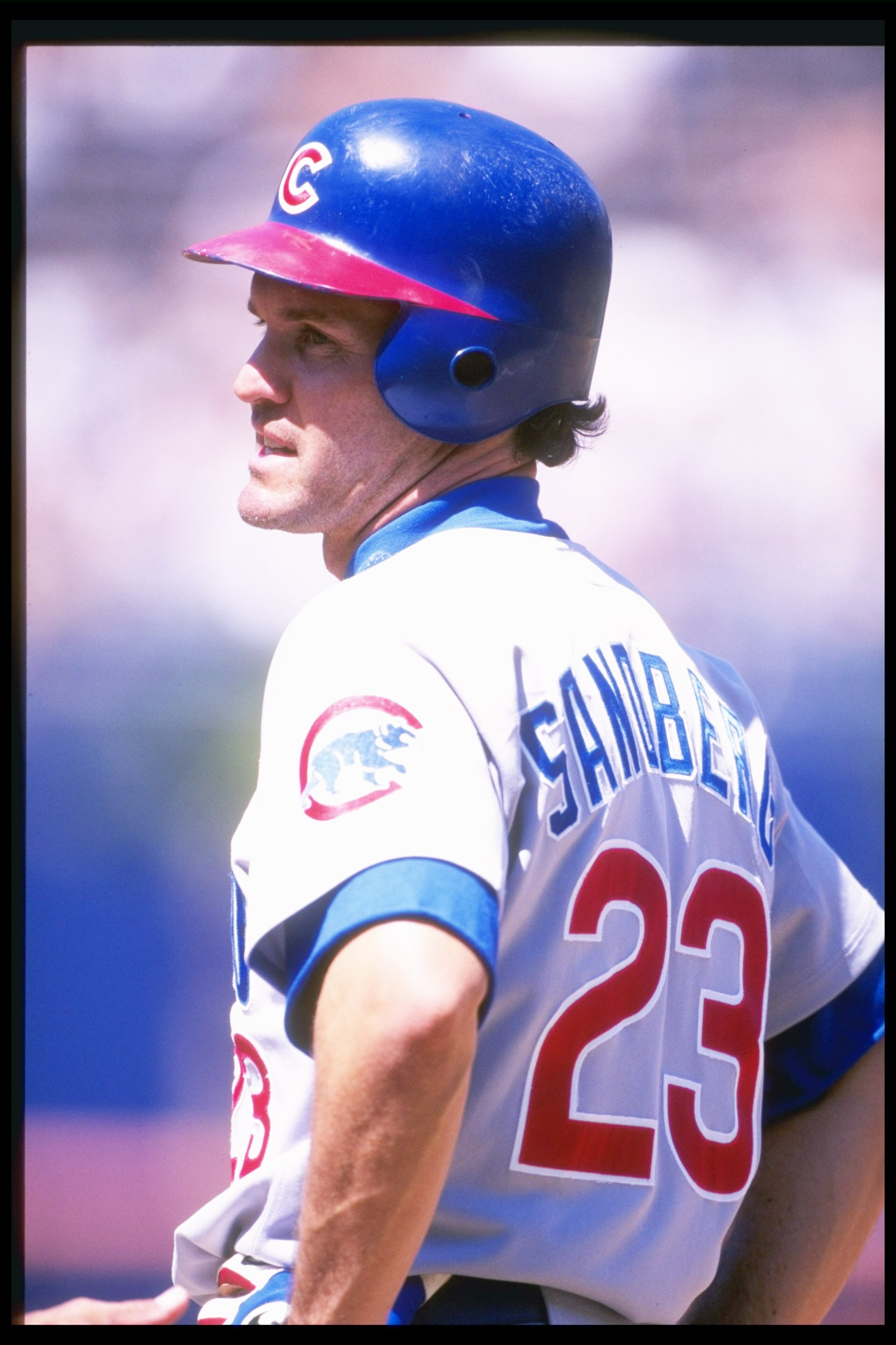 8 May 1997:  Second basemen Ryne Sandberg of the Chicago Cubs stands in position during a game against the San Diego Padres in San Diego, California.  The Cubs won the game 6-2. Mandatory Credit: Jamie Squire  /Allsport