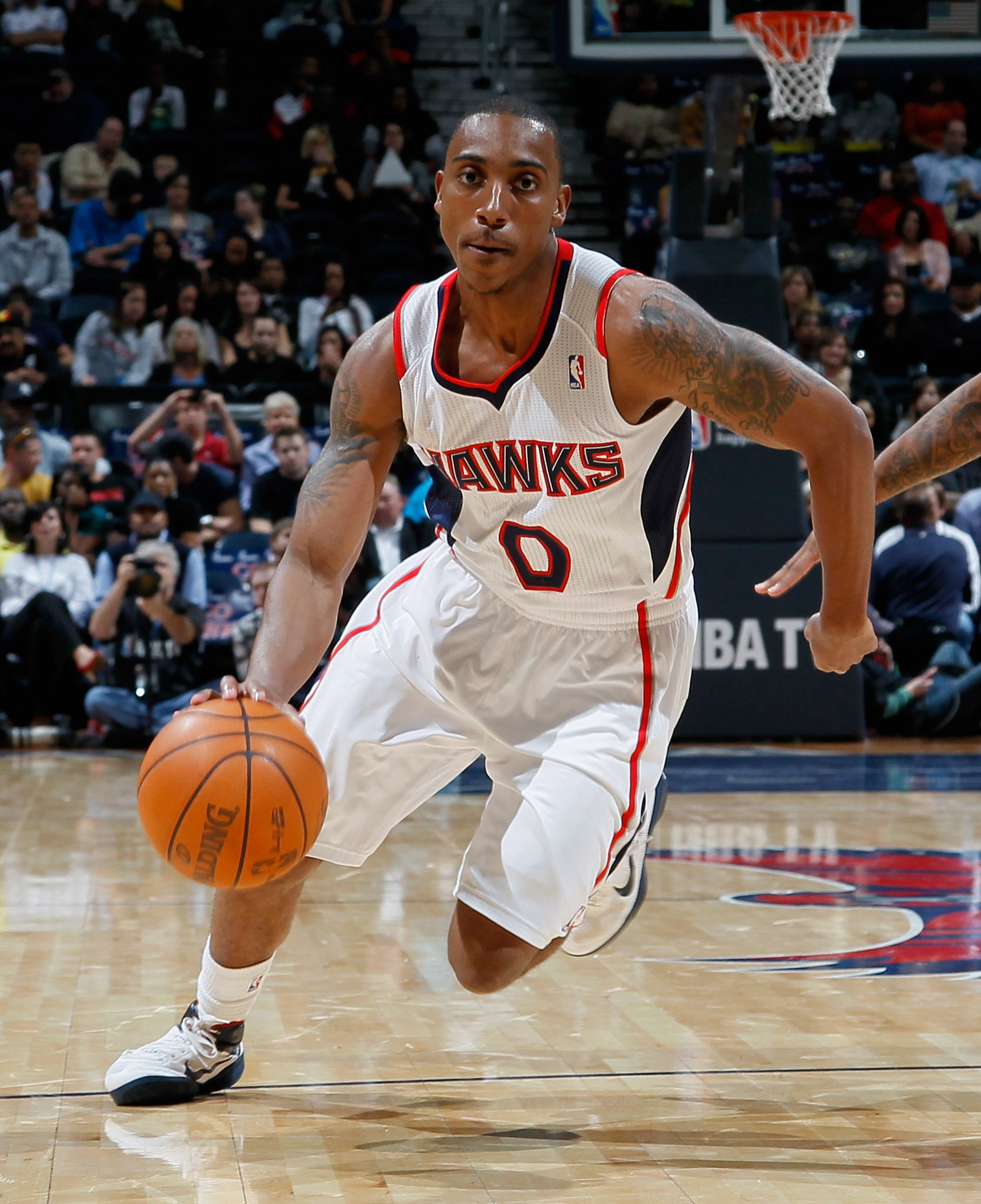 ATLANTA - NOVEMBER 12: Jeff Teague #0 of the Atlanta Hawks against the Utah Jazz at Philips Arena on November 12, 2010 in Atlanta, Georgia. NOTE TO USER: User expressly acknowledges and agrees that, by downloading and/or using this Photograph, User is c ATLANTA - NOVEMBER 12: Jeff Teague #0 of the Atlanta Hawks against the Utah Jazz at Philips Arena on November 12, 2010 in Atlanta, Georgia. NOTE TO USER: User expressly acknowledges and agrees that, by downloading and/or using this Photograph, User is c