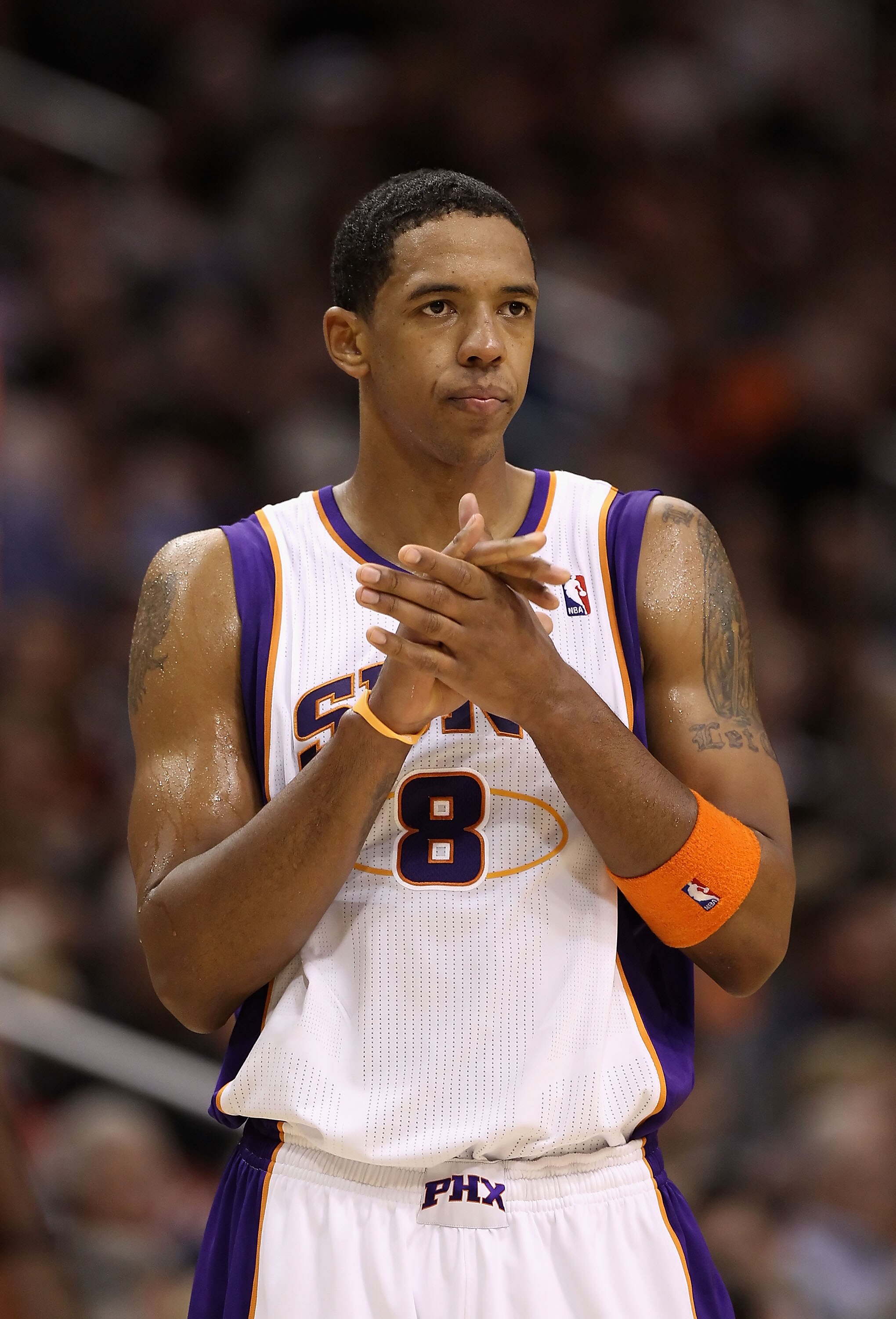 PHOENIX - NOVEMBER 24:  Channing Frye #8 of the Phoenix Suns during the NBA game against the Chicago Bulls at US Airways Center on November 24, 2010 in Phoenix, Arizona. The Bulls defeated the Suns 123-115 in double overtime. NOTE TO USER: User expressly 