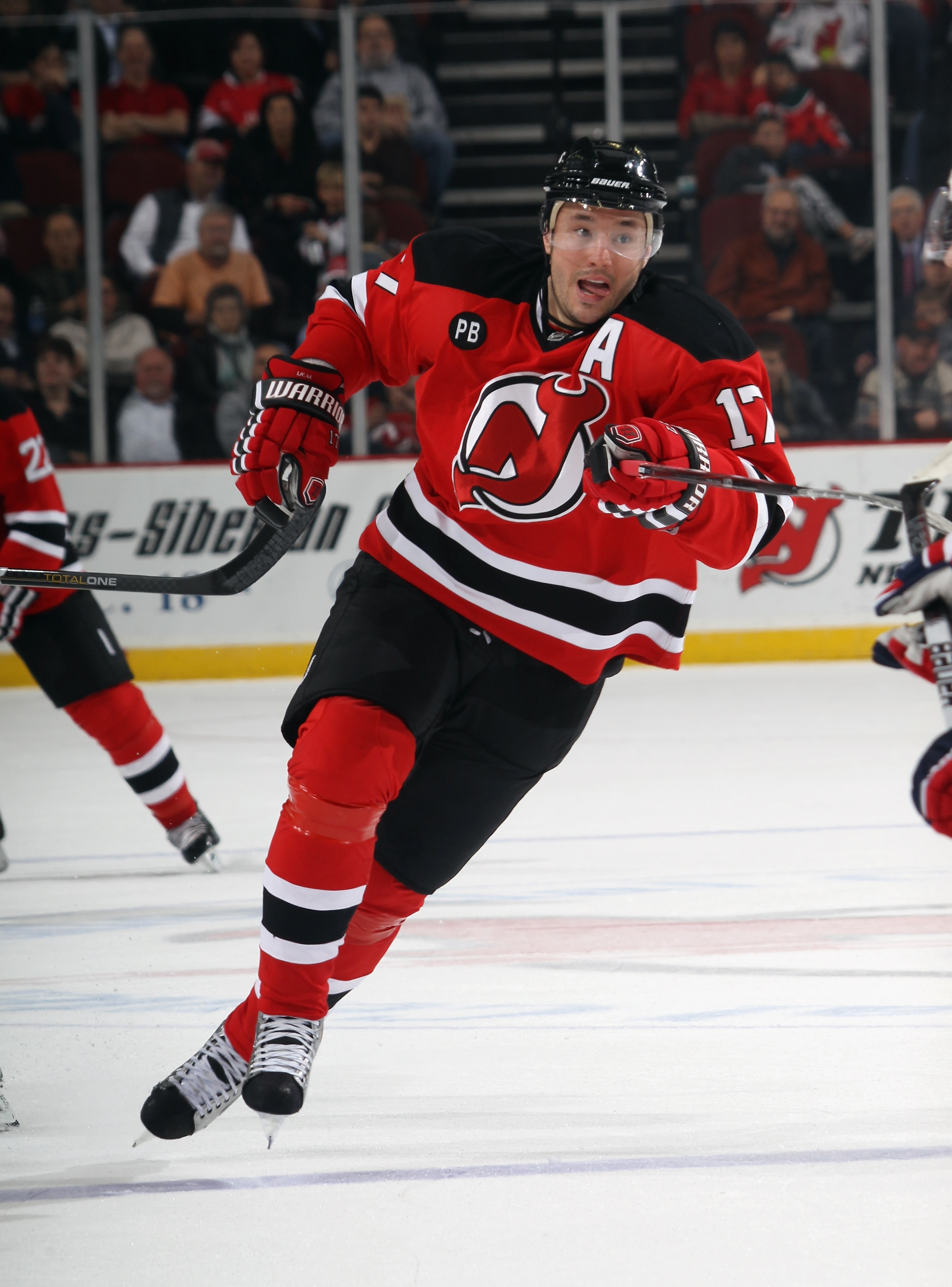 NEWARK, NJ - NOVEMBER 22: Ilya Kovalchuk #17 of the New Jersey Devils skates against the Washington Capitals at the Prudential Center on November 22, 2010 in Newark, New Jersey. The Devils defeated the Capitals 5-0.  (Photo by Bruce Bennett/Getty Images)