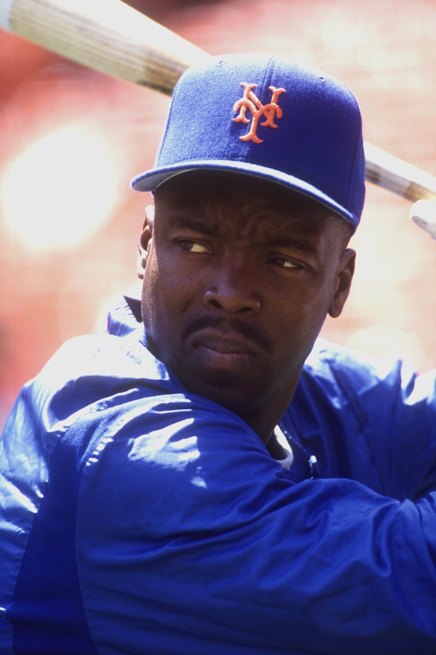 15 Jul 1993: Former New York Met''s outfielder Vince Coleman performs some batting warmups before a game against the Giants.