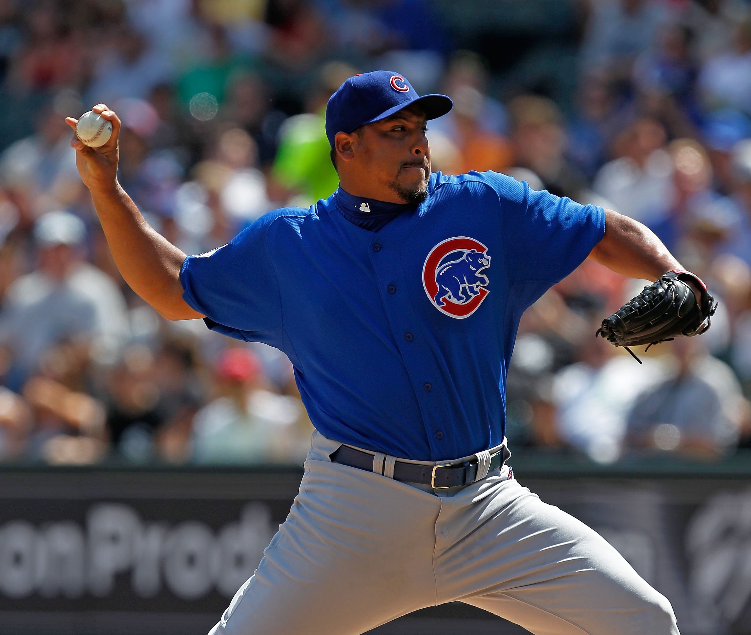 CHICAGO - JUNE 25: Starting pitcher Carlos Zambrano #38 of the Chicago Cubs throws the ball in the 1st inning against the Chicago White Sox at U.S. Cellular Field on June 25, 2010 in Chicago, Illinois. Zambrano was suspended indefinitely by the Cubs for a CHICAGO - JUNE 25: Starting pitcher Carlos Zambrano #38 of the Chicago Cubs throws the ball in the 1st inning against the Chicago White Sox at U.S. Cellular Field on June 25, 2010 in Chicago, Illinois. Zambrano was suspended indefinitely by the Cubs for a