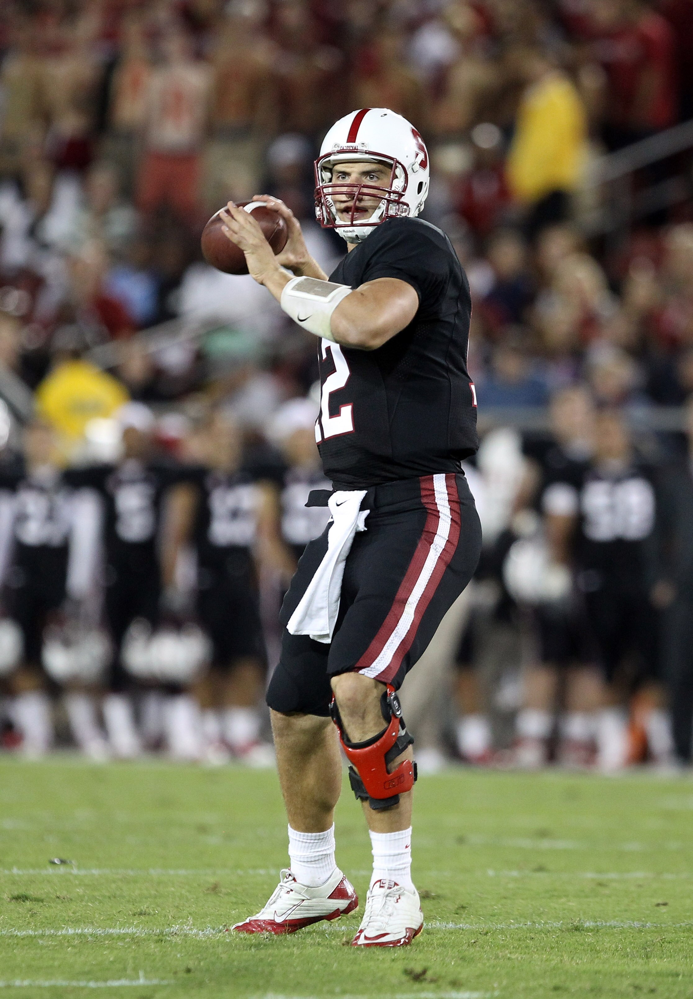 PALO ALTO, CA - SEPTEMBER 18:  Andrew Luck #12 of the Stanford Cardinal in action against the Wake Forest Demon Deacons at Stanford Stadium on September 18, 2010 in Palo Alto, California.  (Photo by Ezra Shaw/Getty Images)